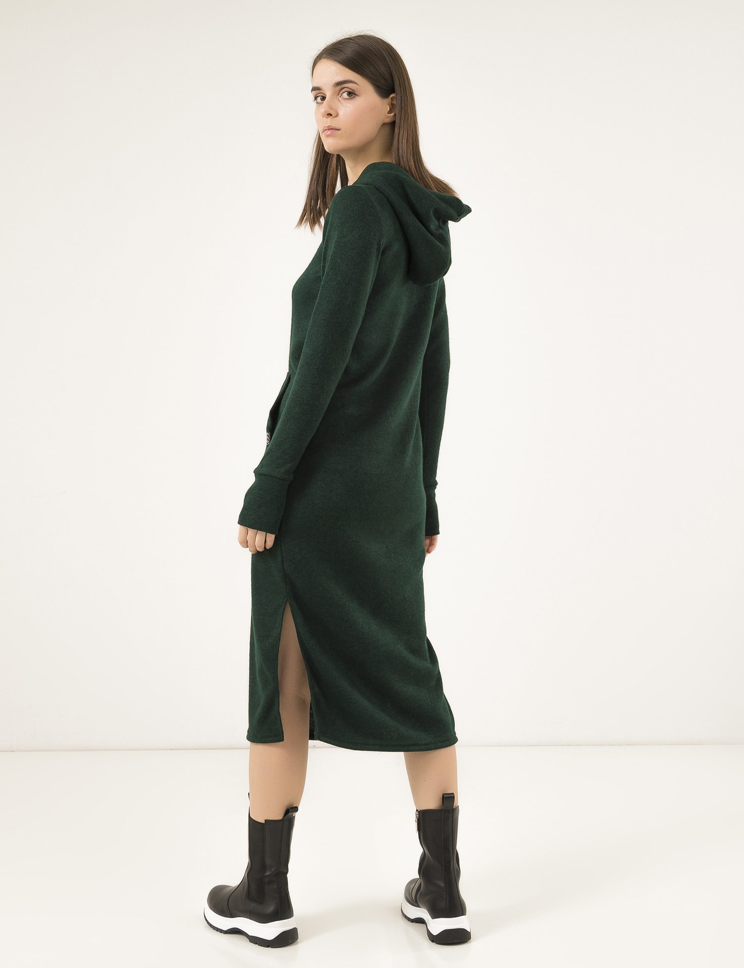 Картинка Зелена сукня-худі