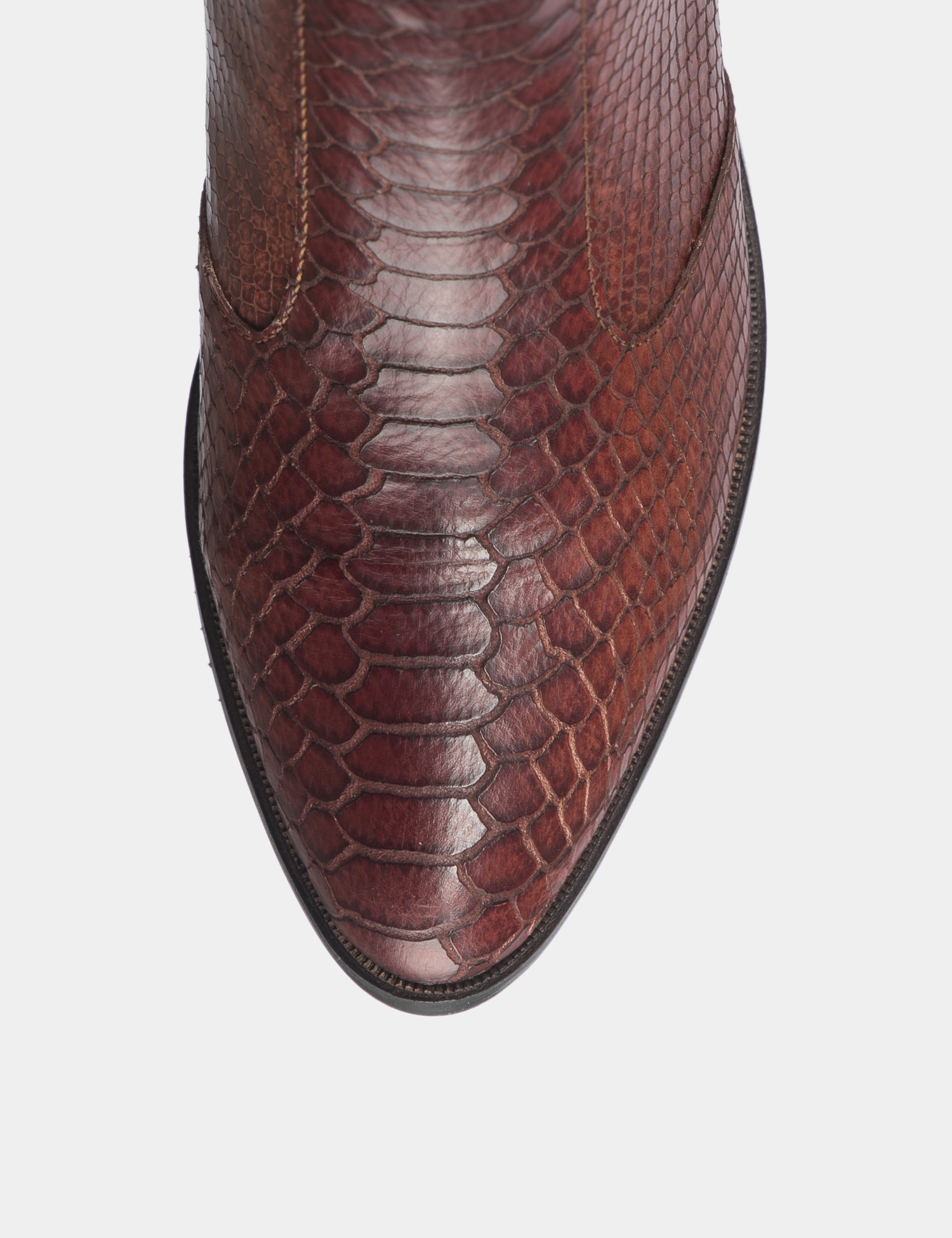 Картинка Жіночі темно-коричневі шкіряні черевики