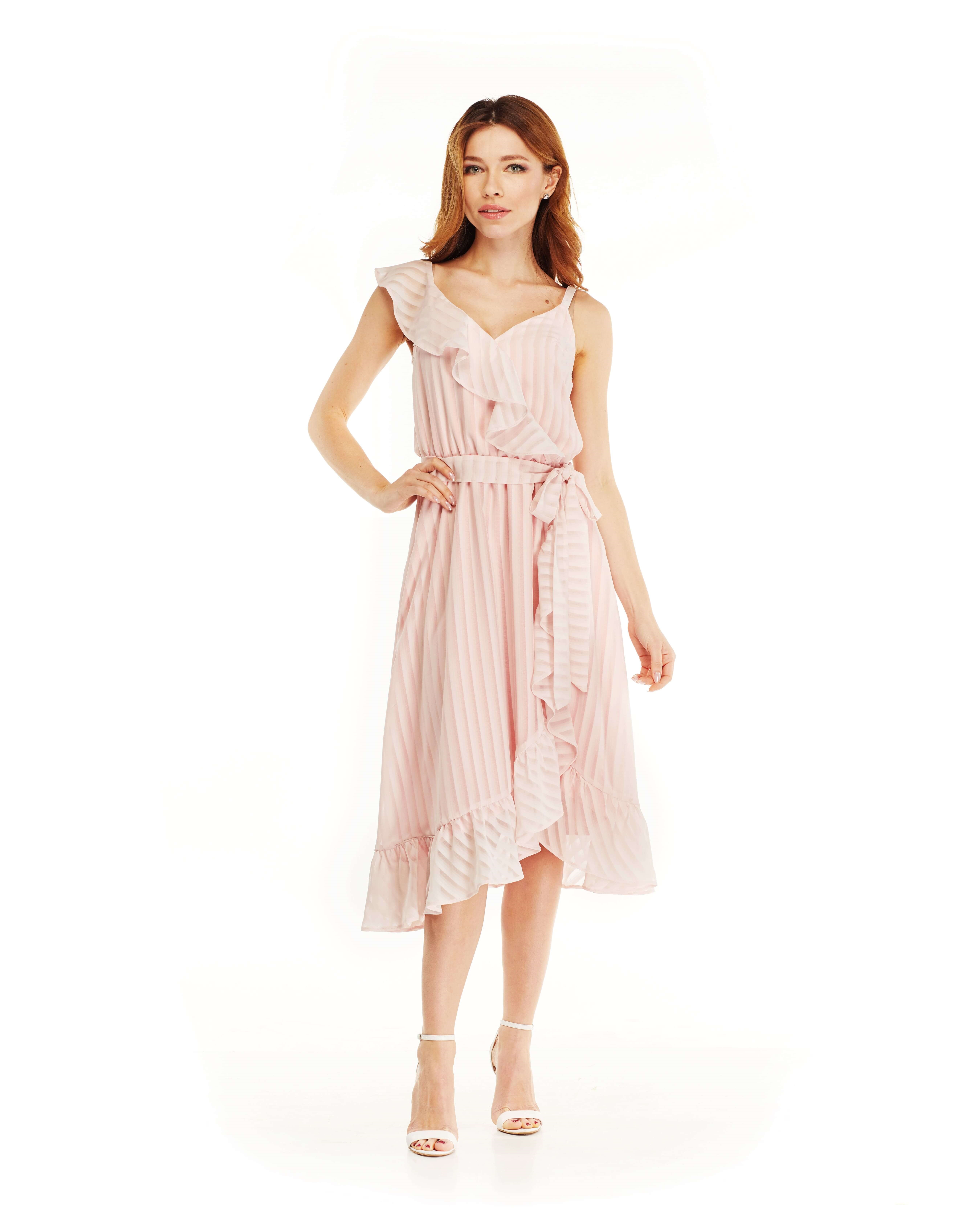 Картинка Рожева сукня з рюшами