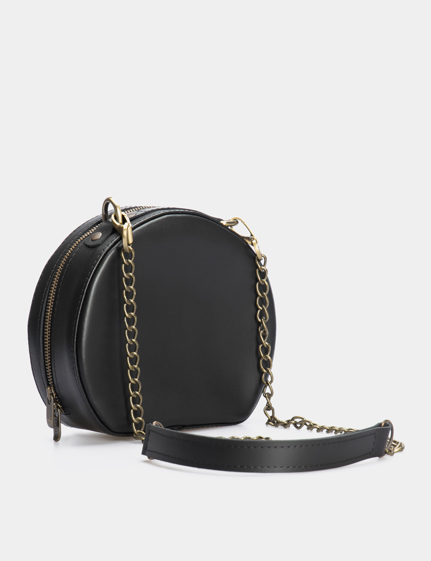 Картинка Жіноча чорна шкіряна сумка