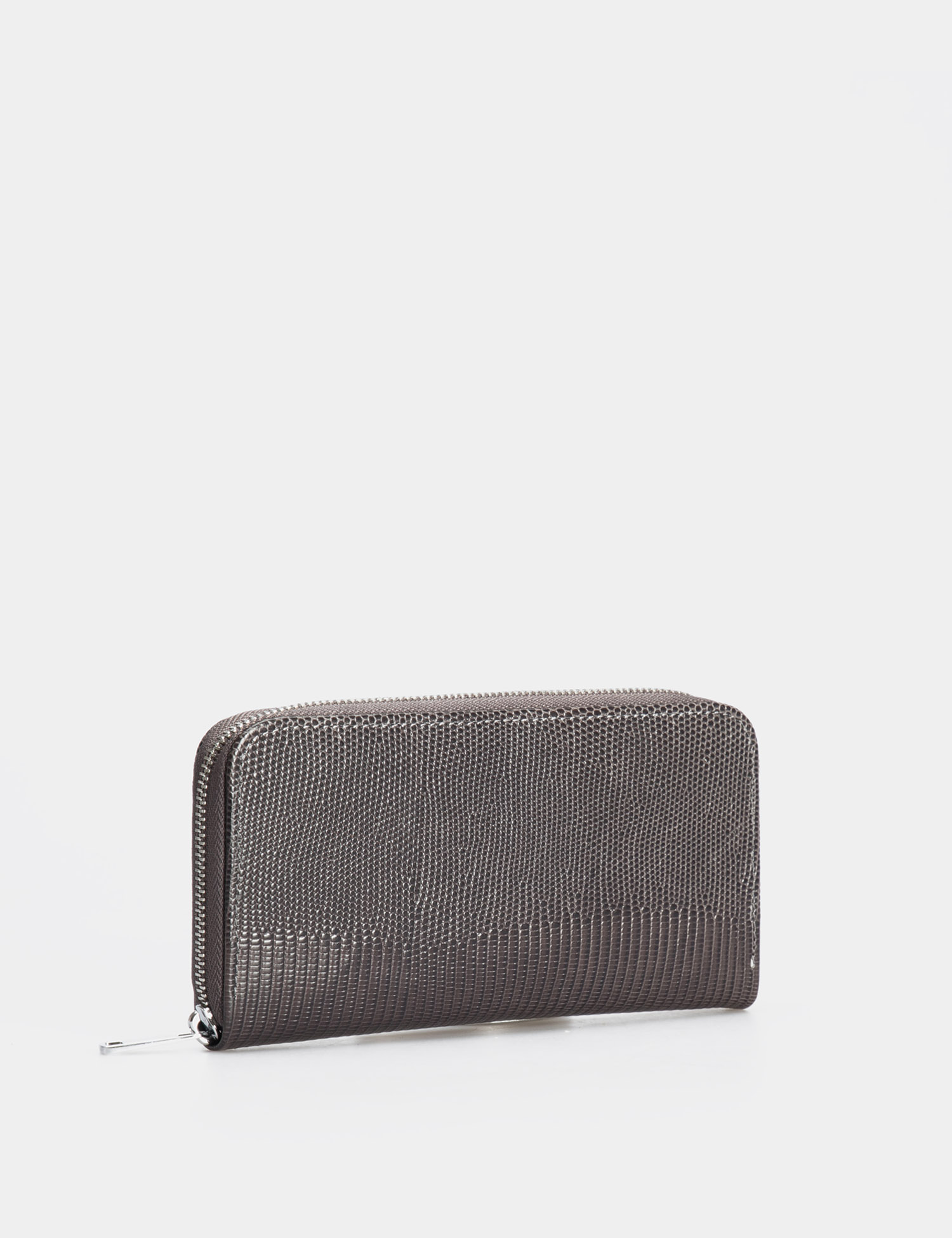 Картинка Жіночий темно-сірий шкіряний гаманець