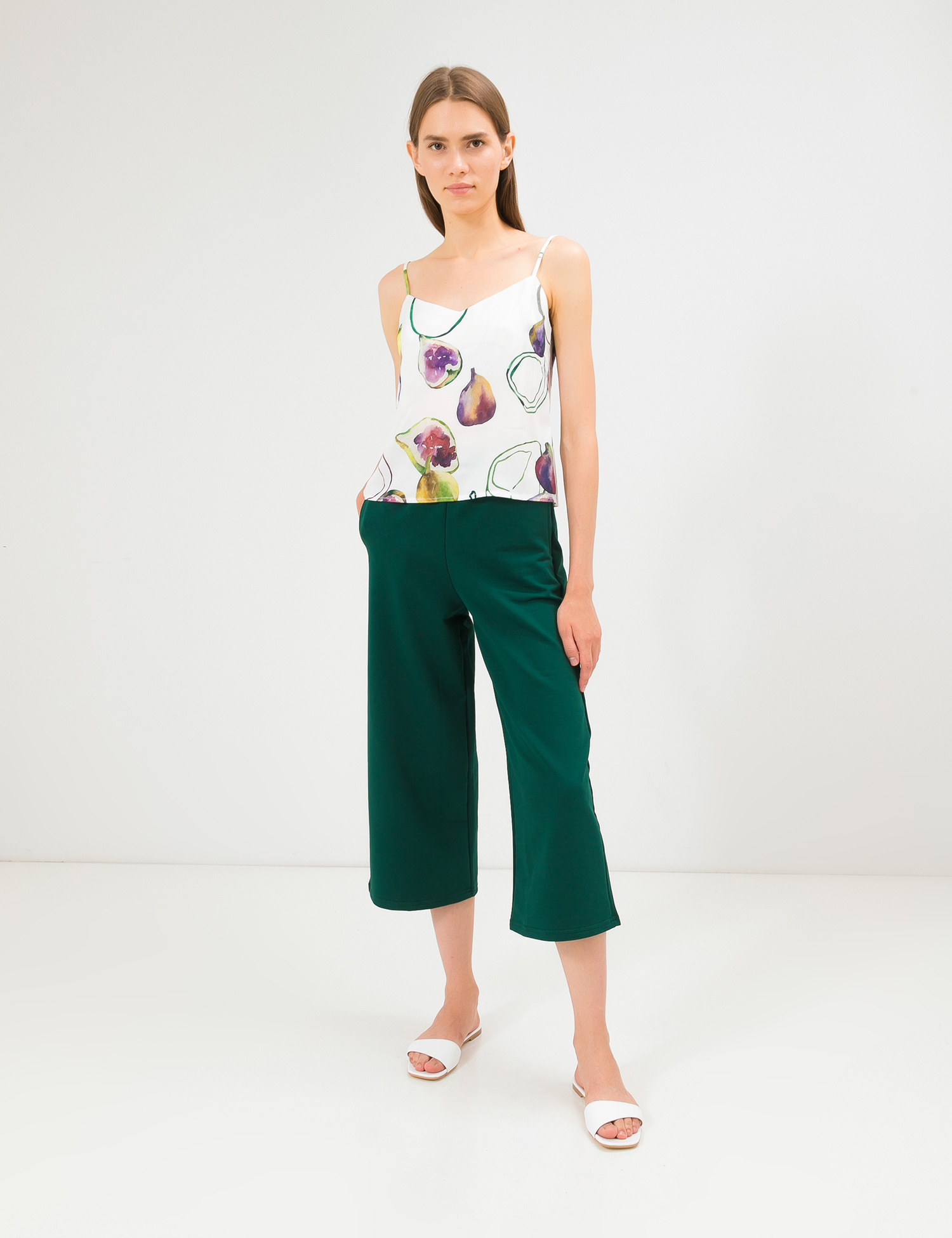 Картинка Жіночі зелені кюлоти