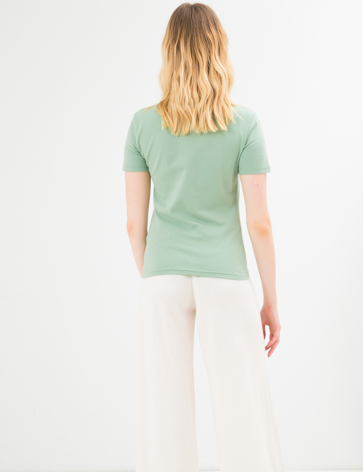 Картинка Жіноча світло-зелена базова футболка