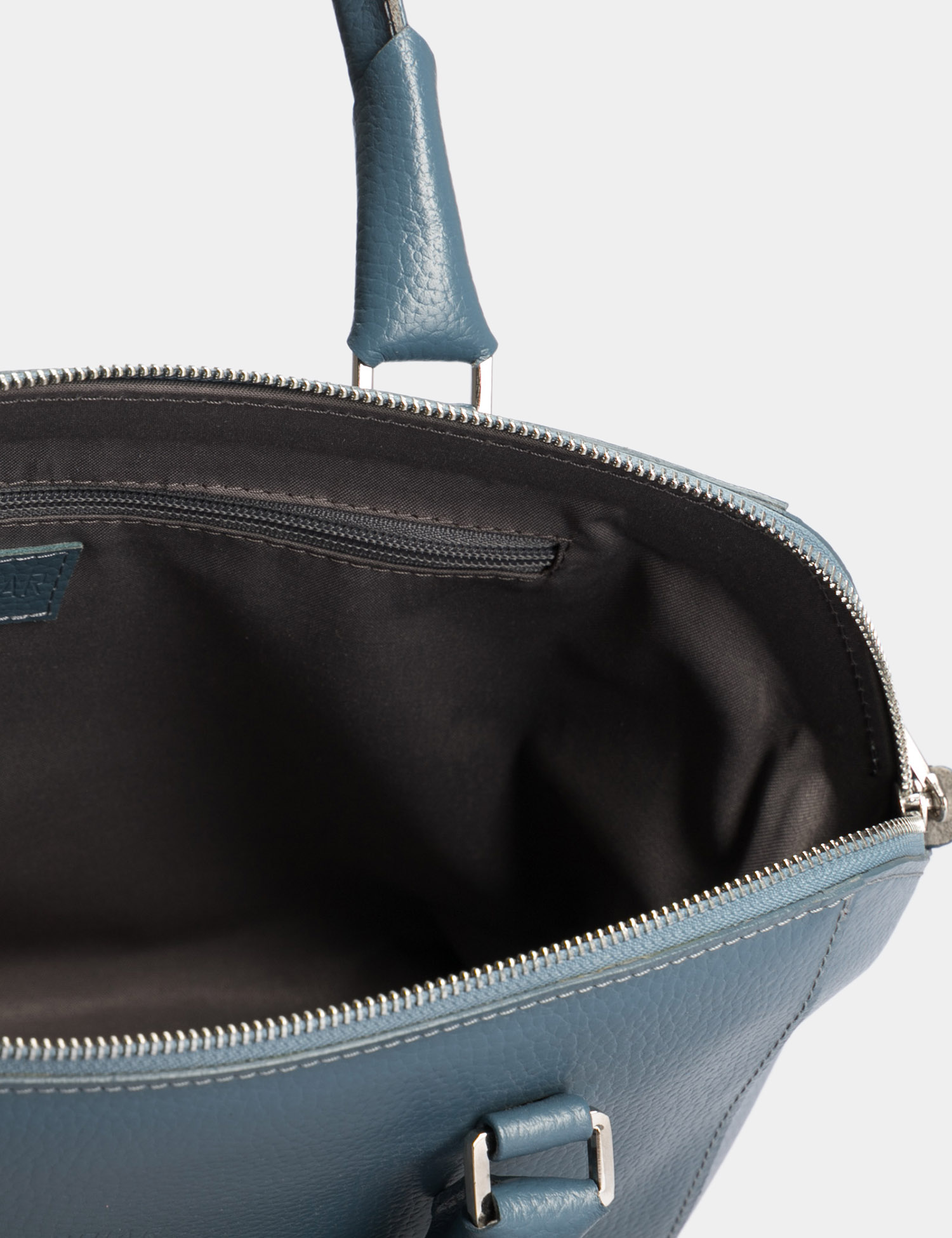 Картинка Жіноча блакитна шкіряна сумка