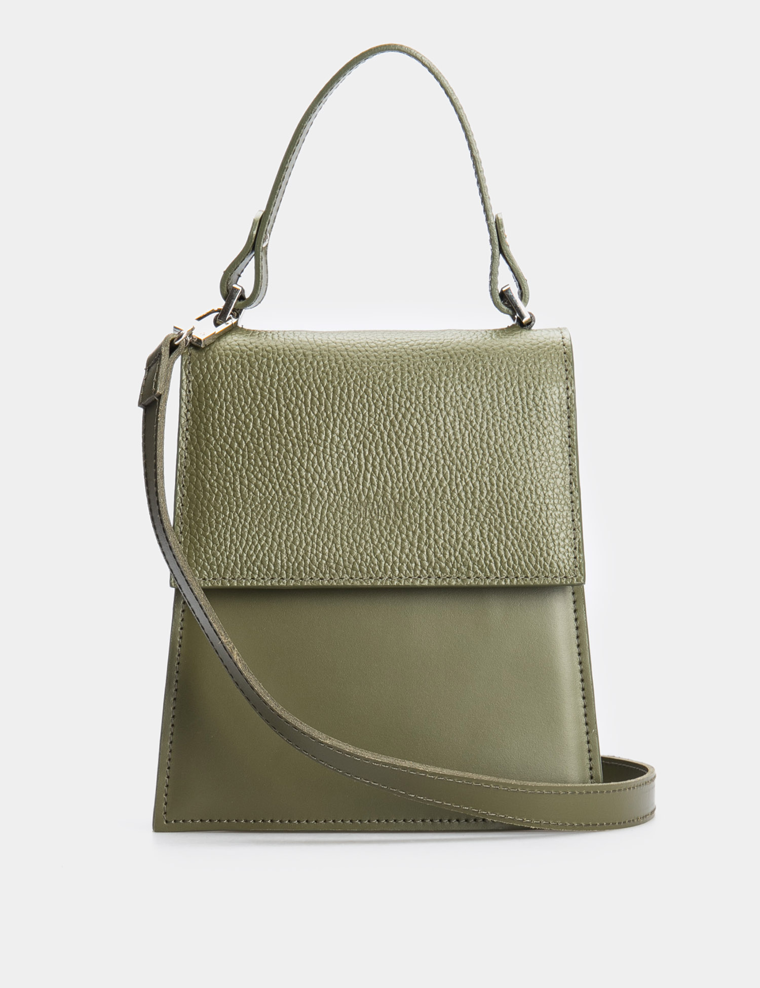Картинка Жіноча зелена шкіряна сумка