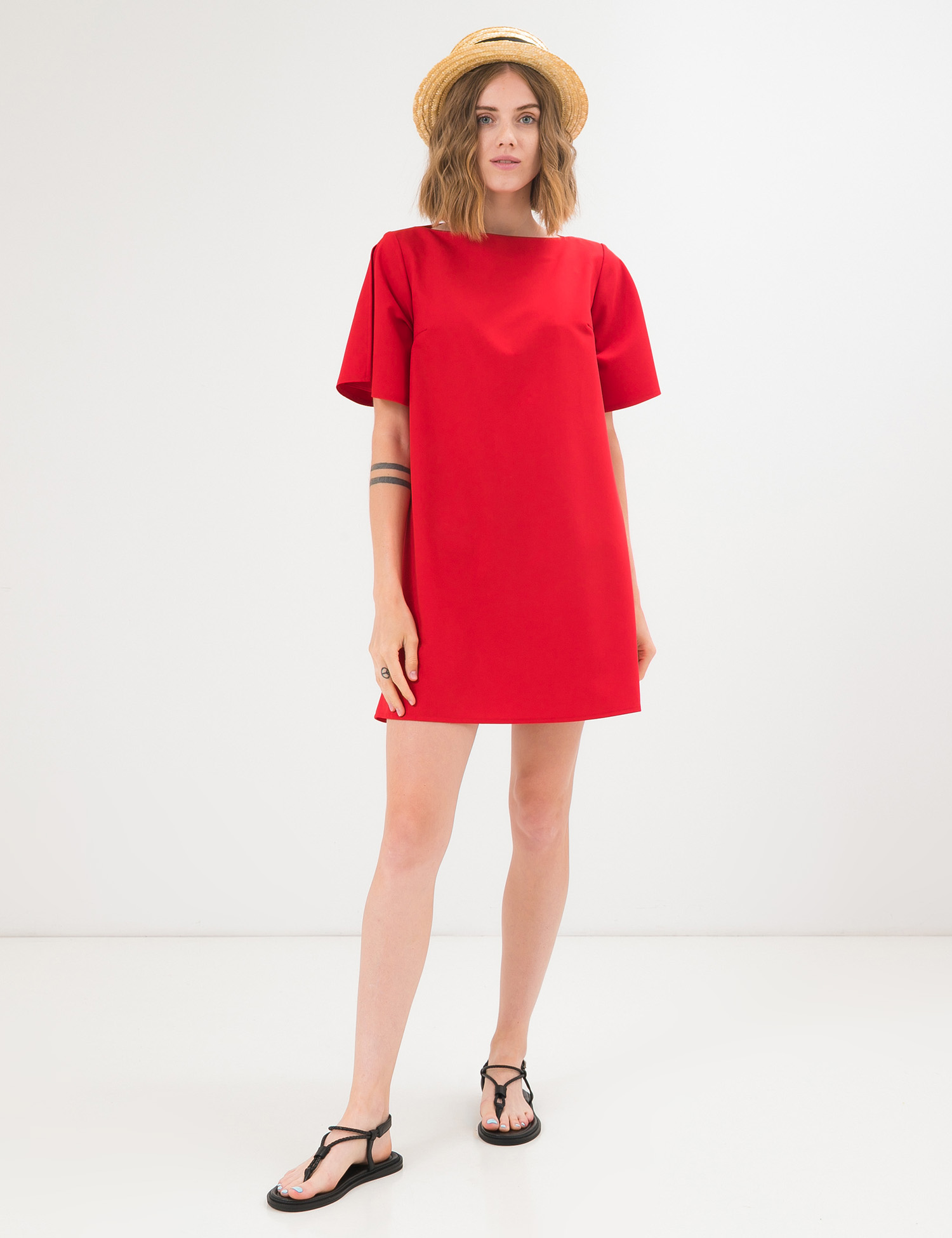 Картинка Червона сукня А-силуету