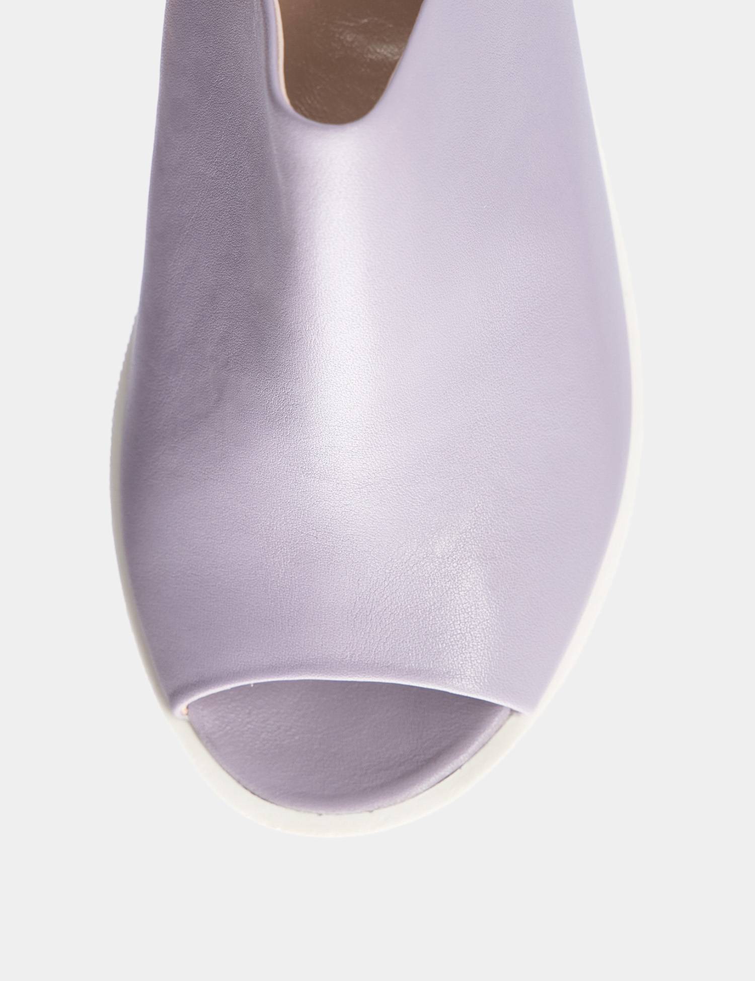 Картинка Жіночі фіолетові шкіряні шльопанці