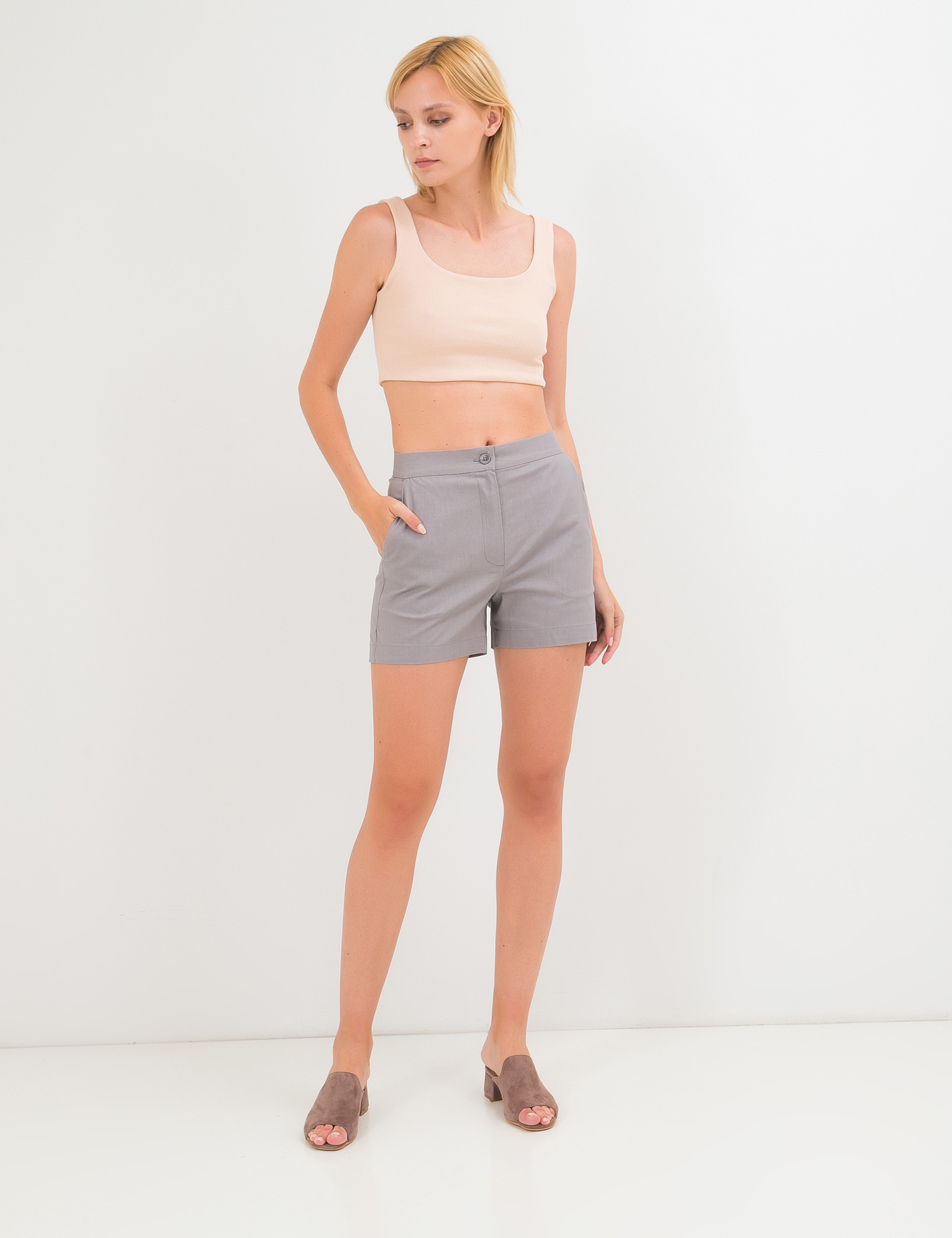 Картинка Жіночі сірі шорти