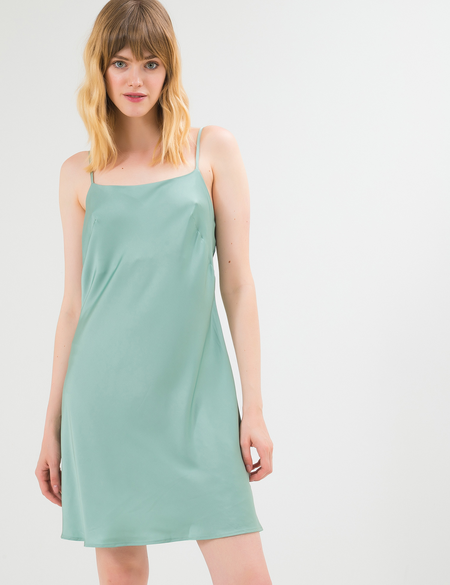 Картинка Зелена сукня-комбінація