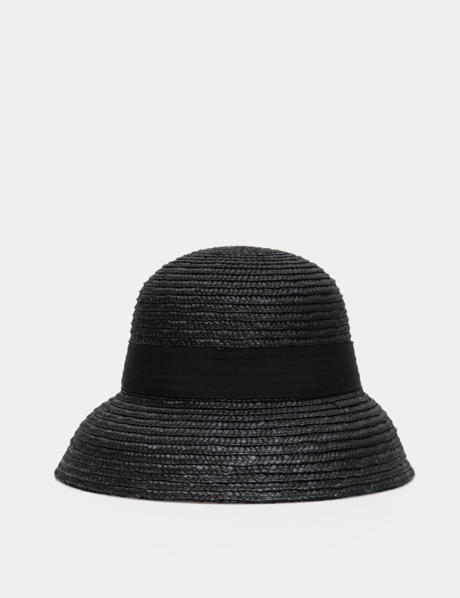 Картинка Чорний солом'яний капелюх