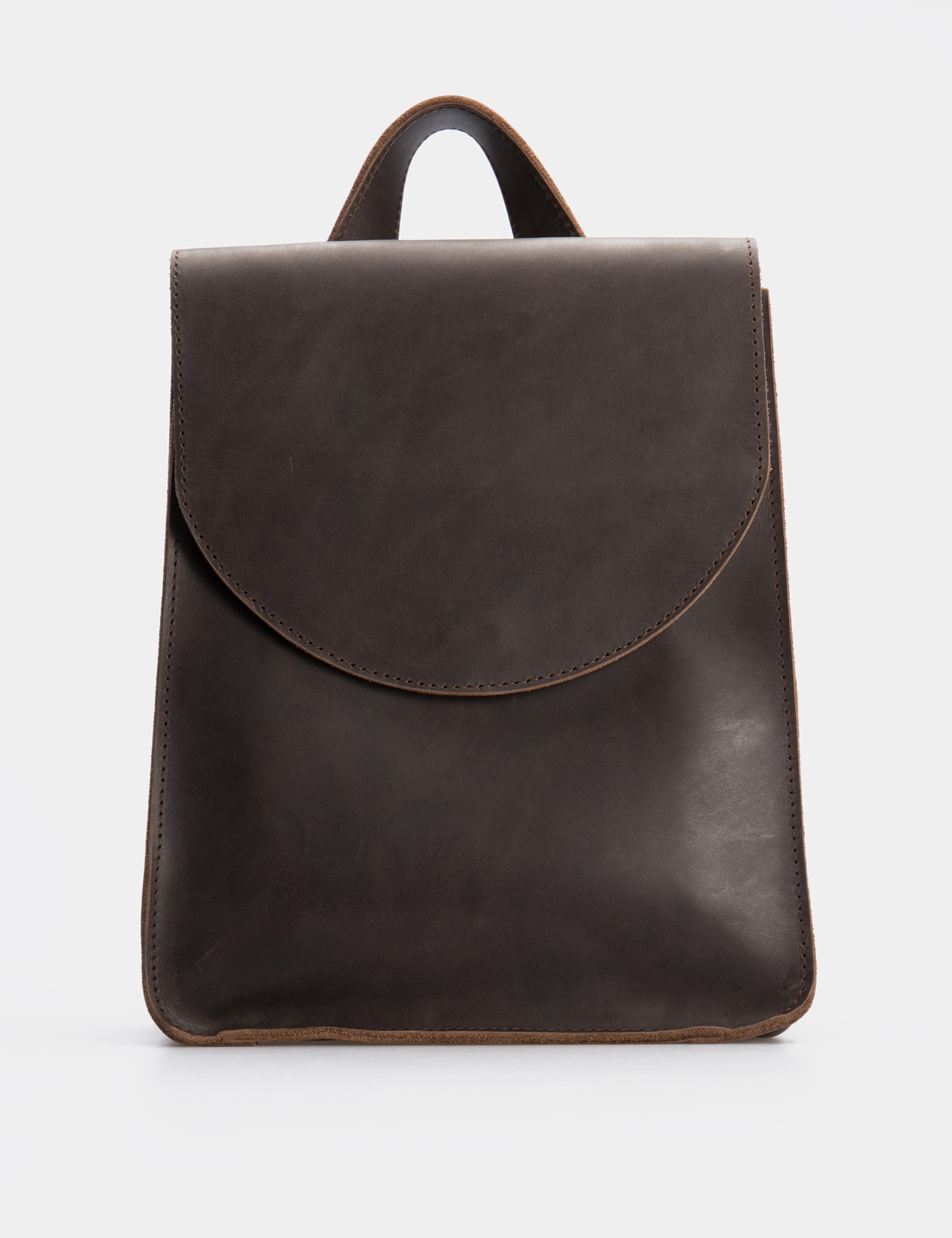 Картинка Жіночий темно-коричневий шкіряний рюкзак