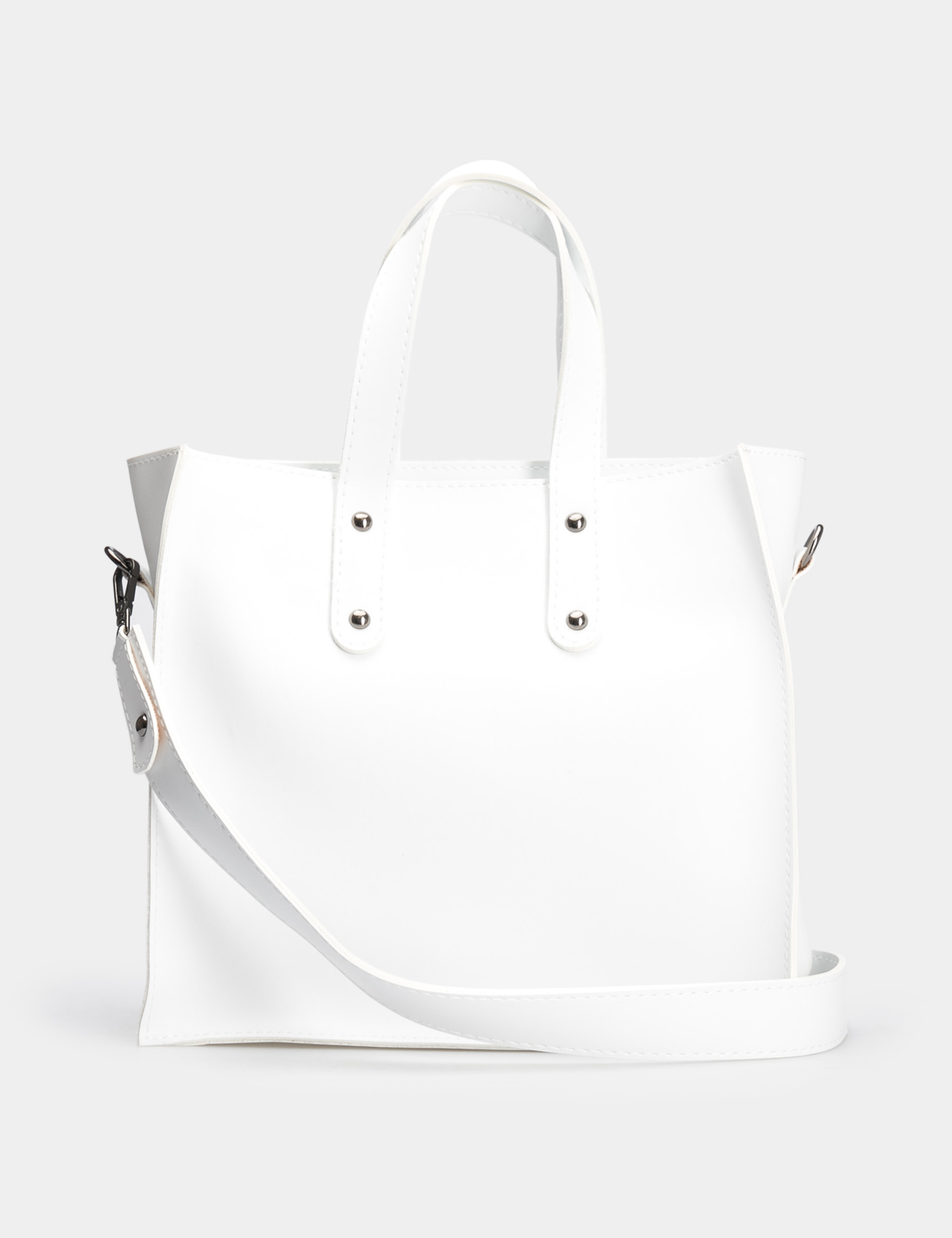 Картинка Жіноча біла сумка з екошкіри