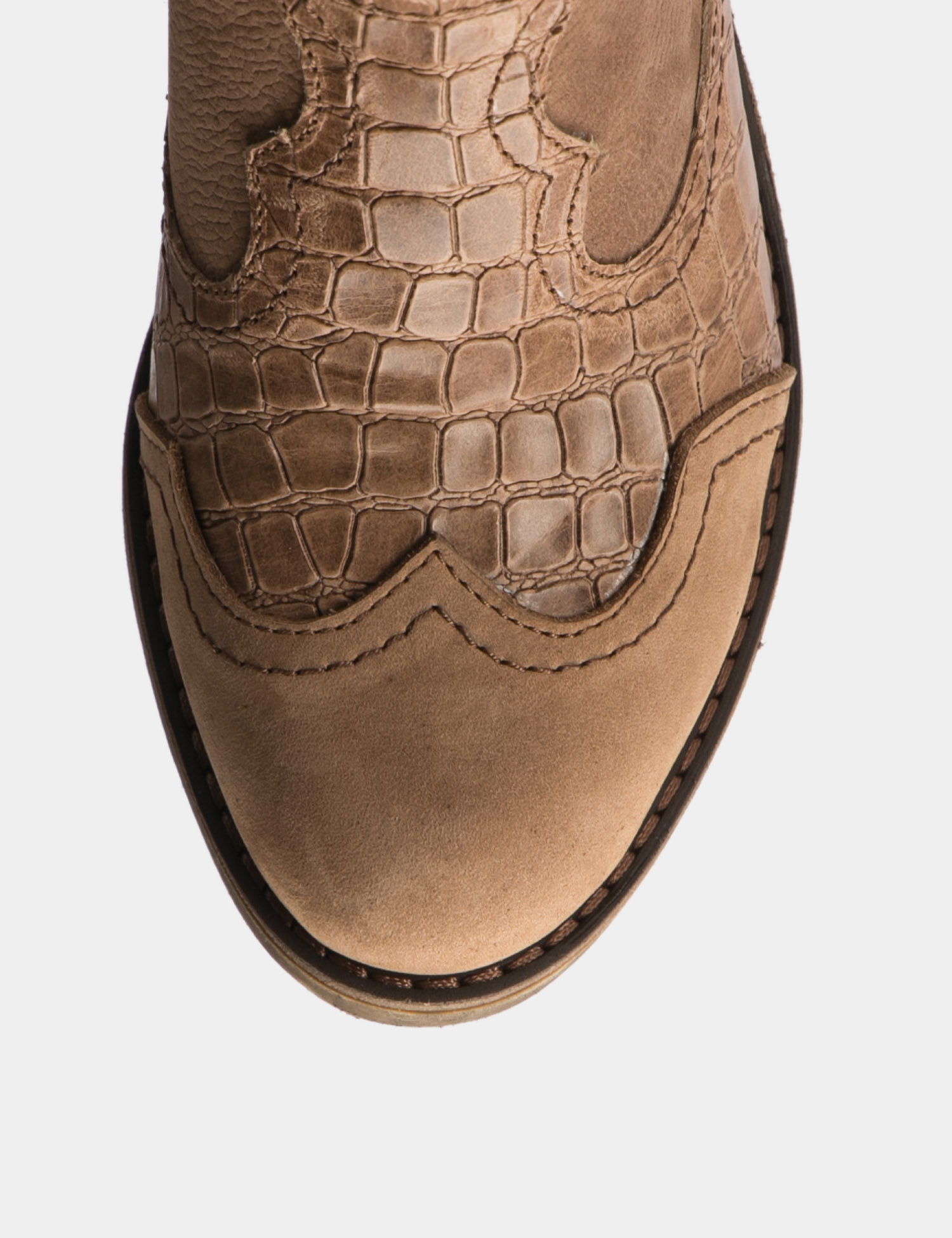 Картинка Жіночі світло-коричневі шкіряні черевики