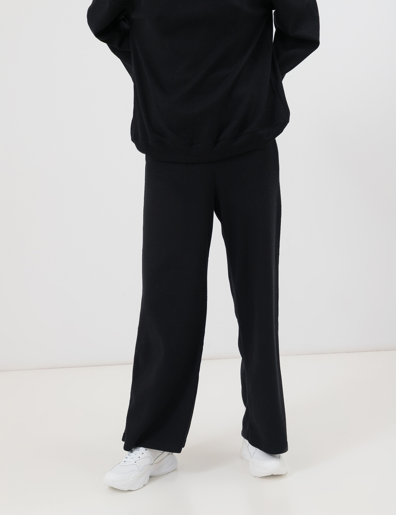 Картинка Жіночі чорні штани з додаванням вовни