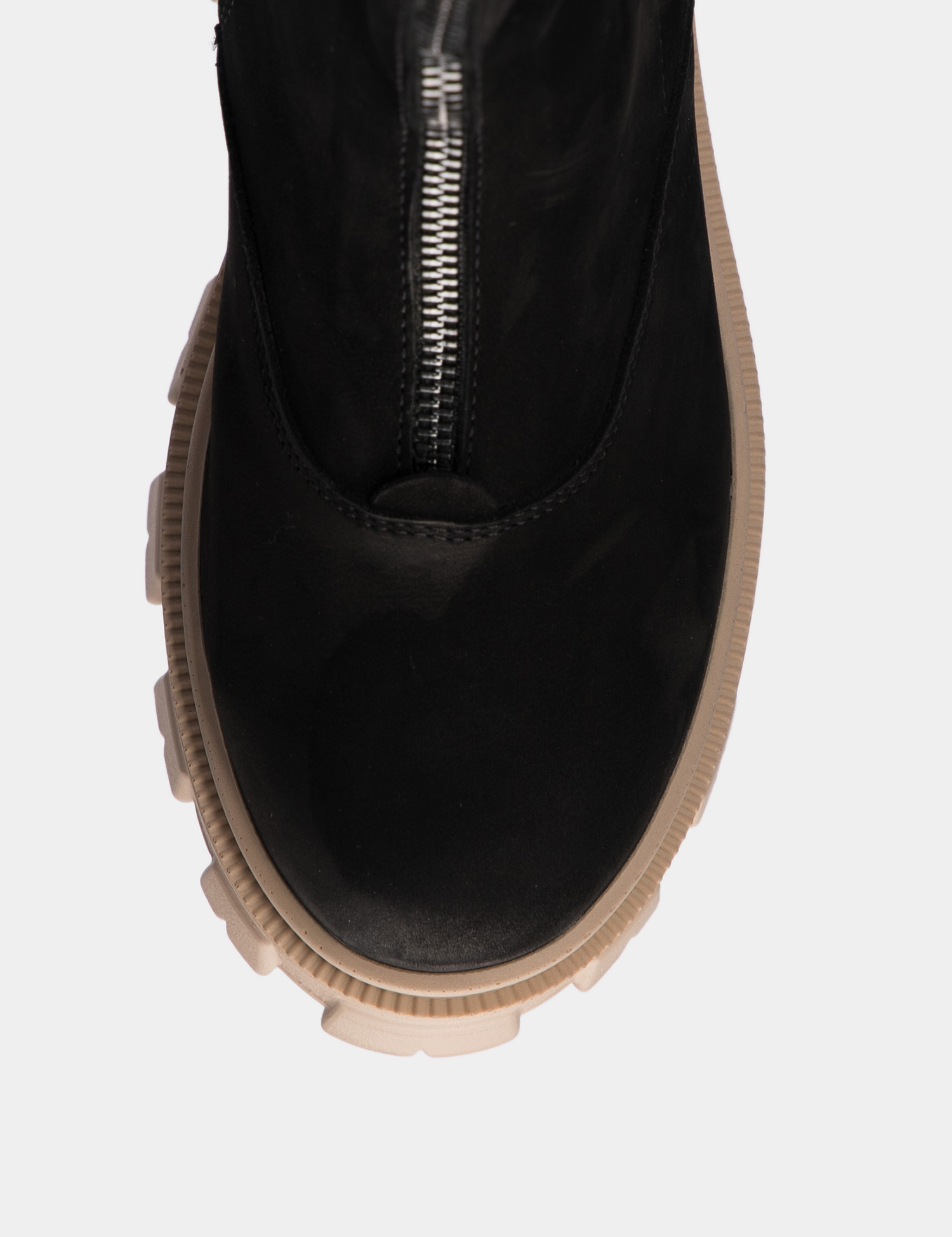Картинка Жіночі чорні нубукові черевики