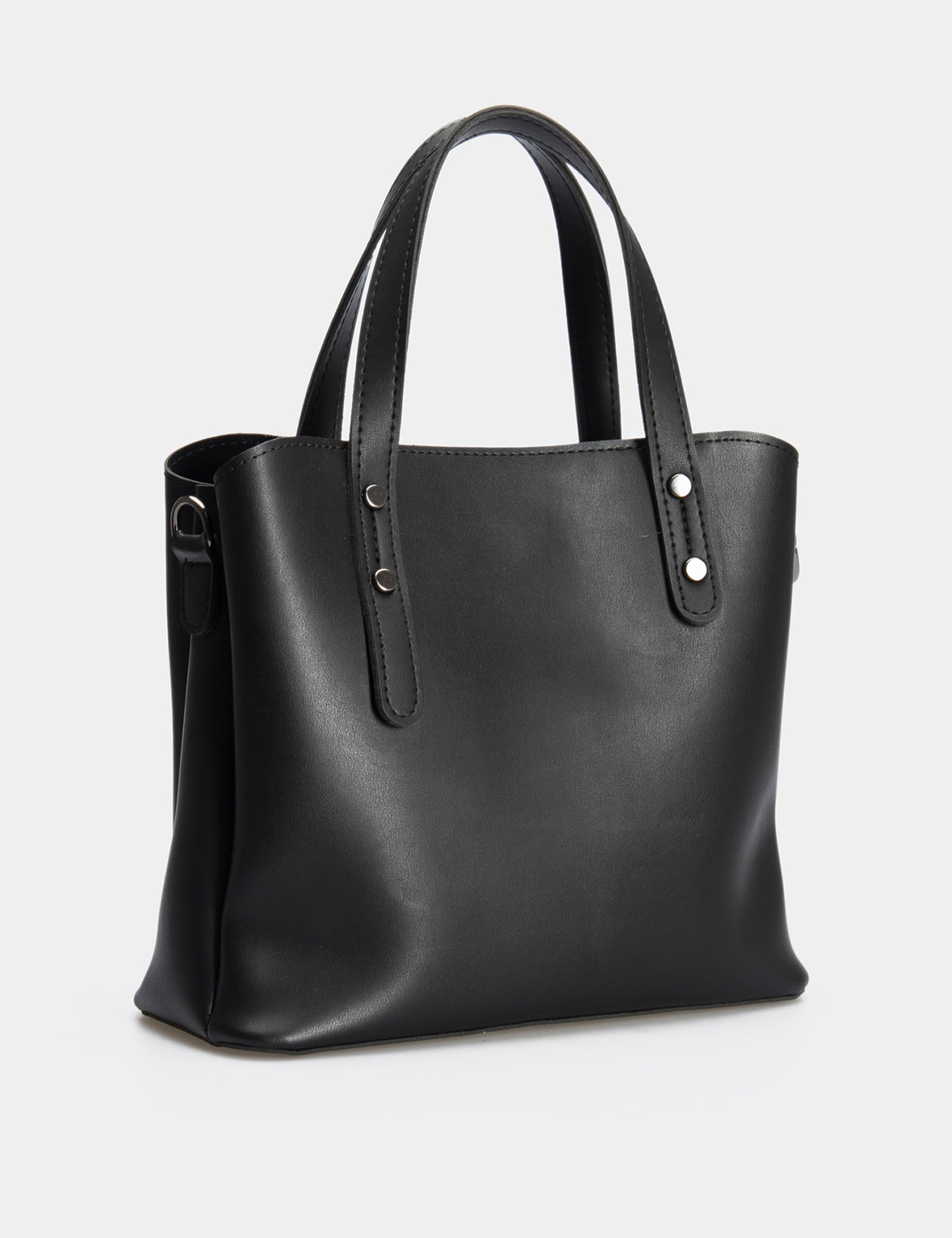 Картинка Жіноча чорна сумка з екошкіри