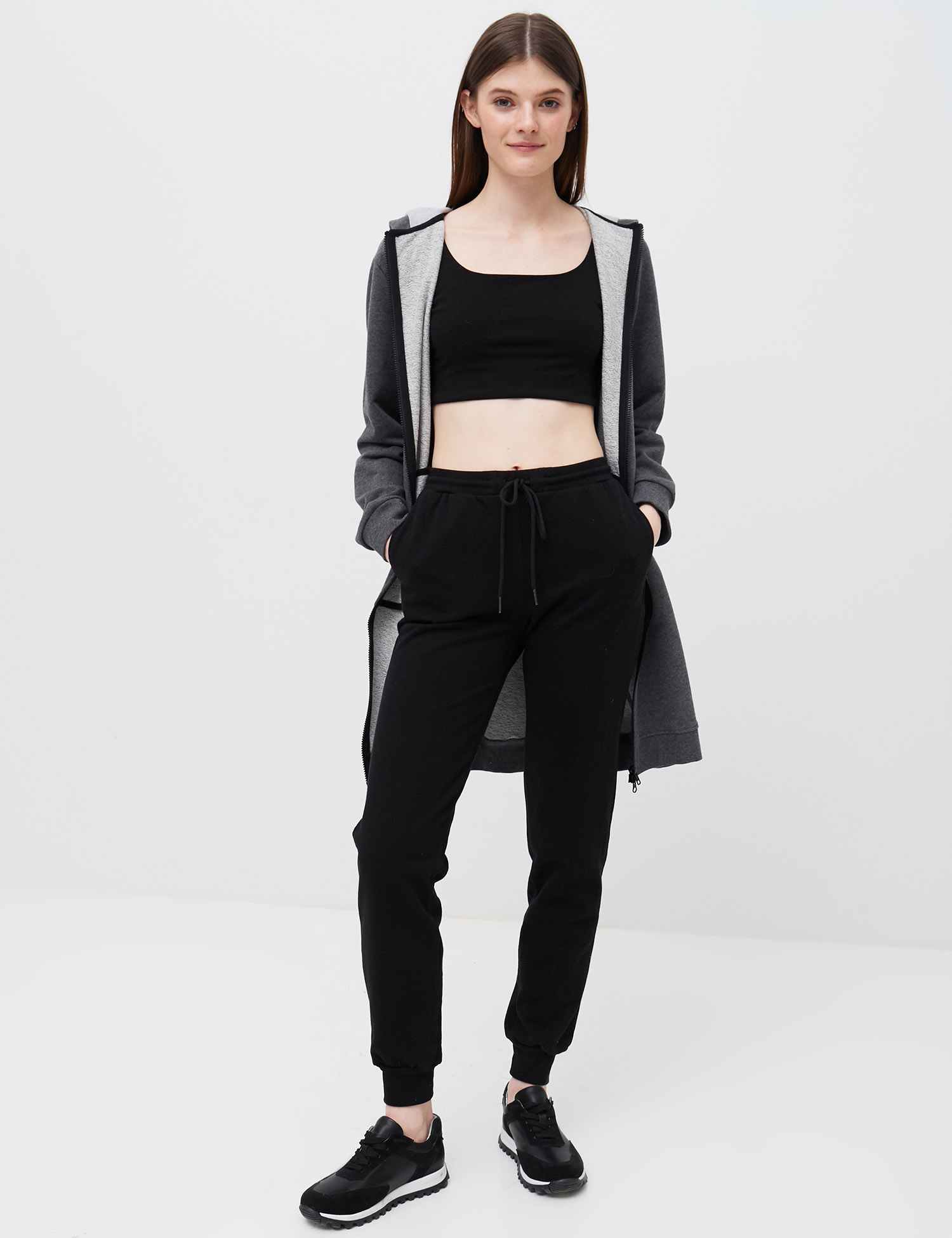 Картинка Жіночий темно-сірий кардиган