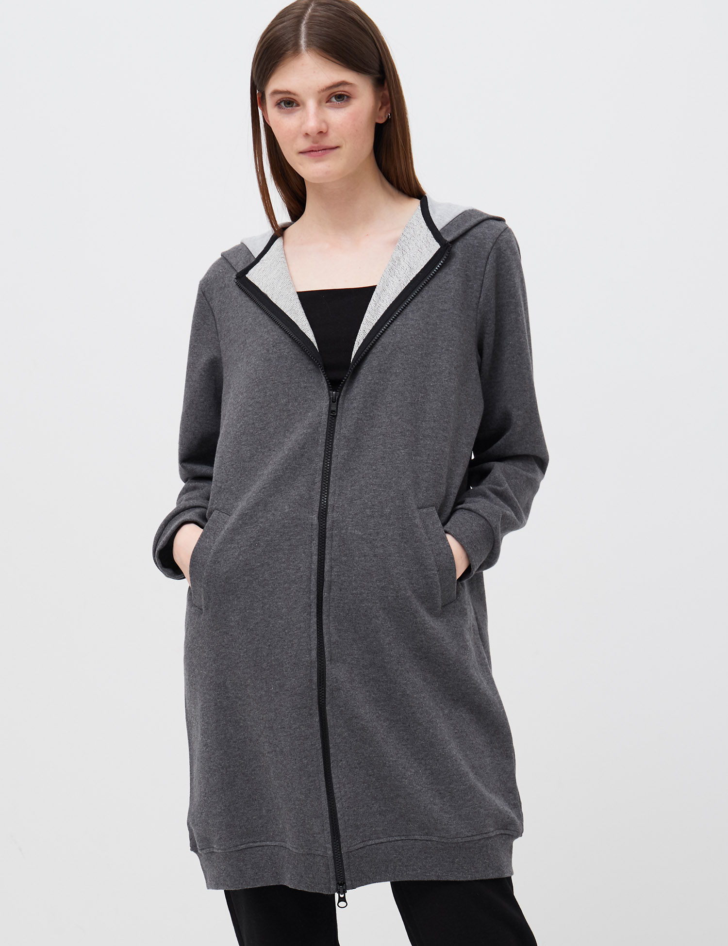 Картинка Жіночий темно-сірий кардиган