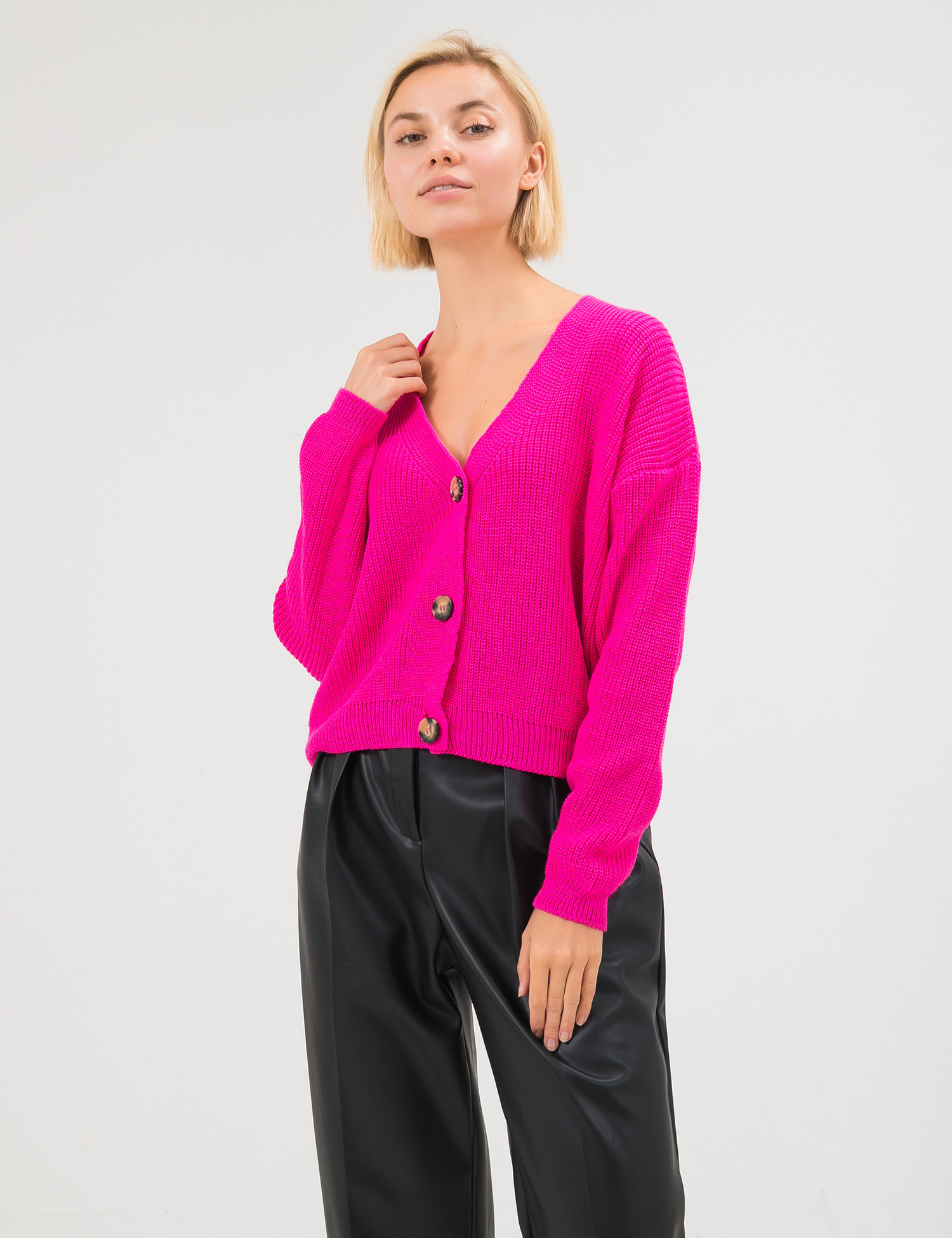 Картинка Жіночий рожевий светр з додаванням вовни