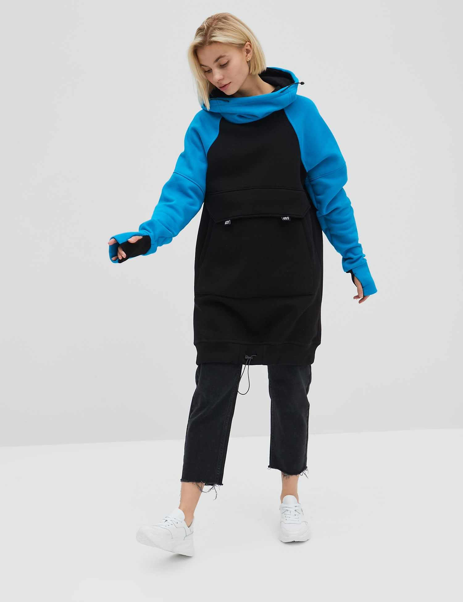 Картинка Чорне оверсайз худі