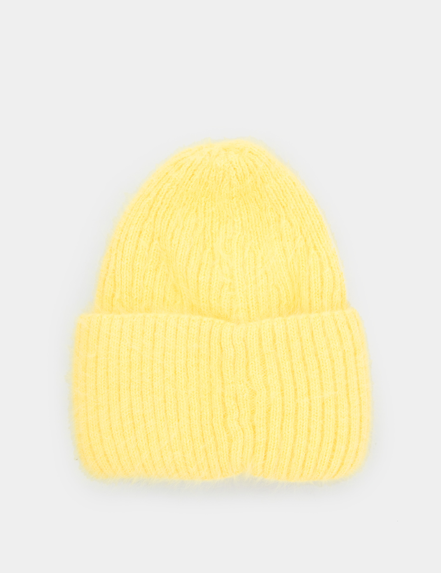 Картинка Жіноча жовта шапка з додаванням вовни