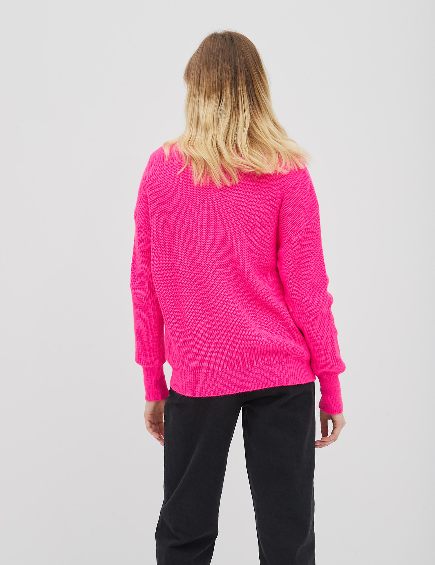 Картинка Жіночий рожевий светр з додаванням вовни