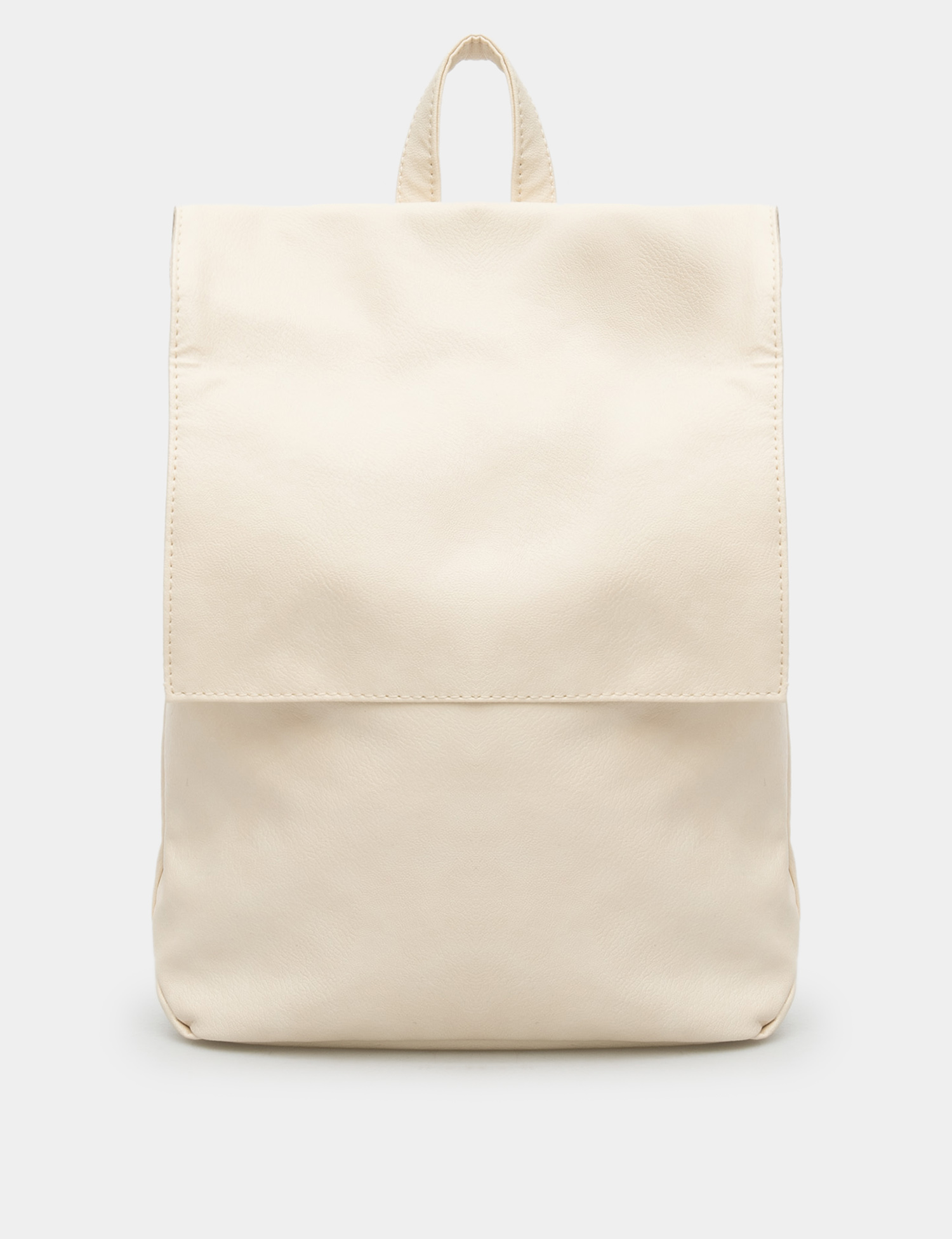 Картинка Жіночий білий рюкзак з екошкіри