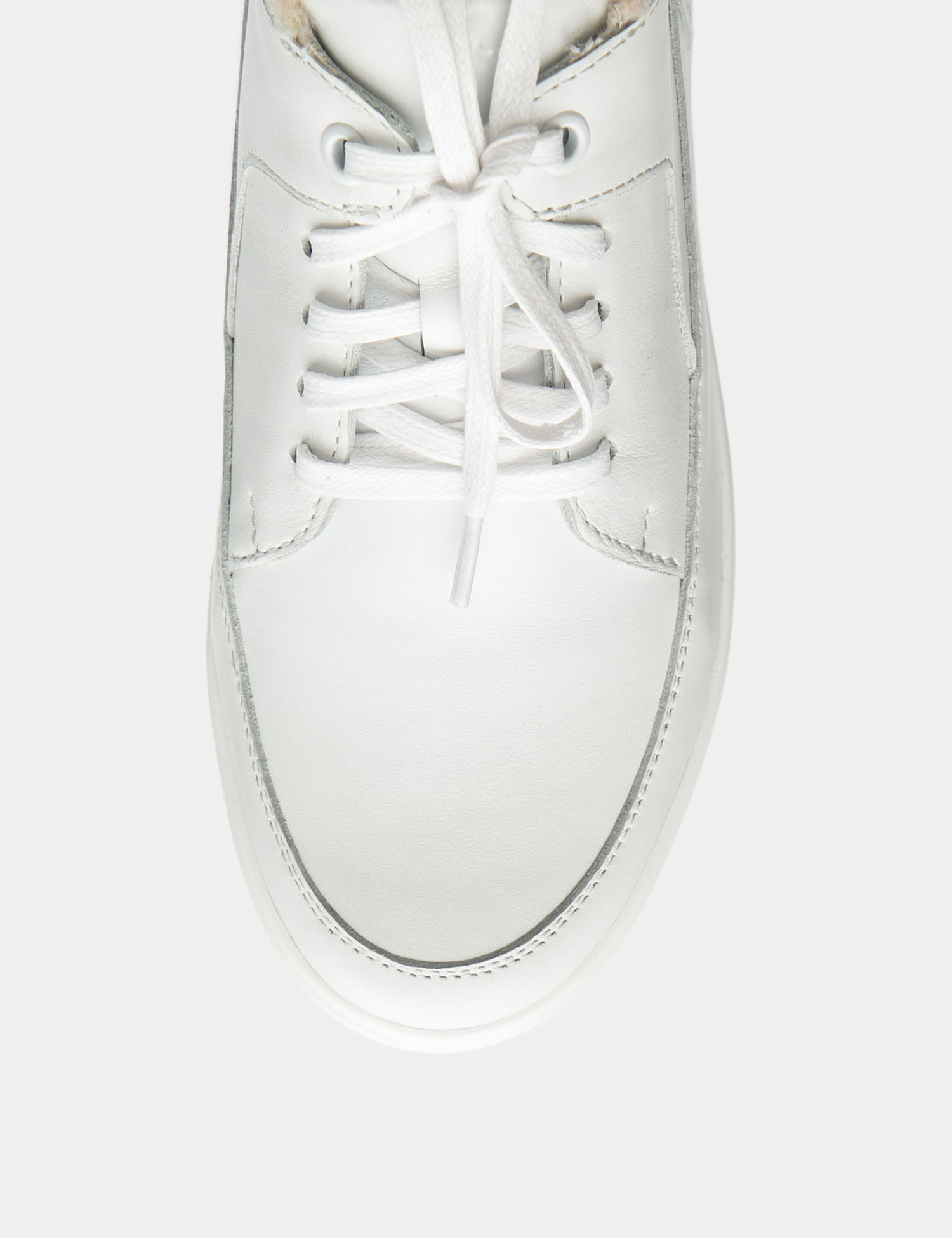 Картинка Жіночі білі шкіряні черевики