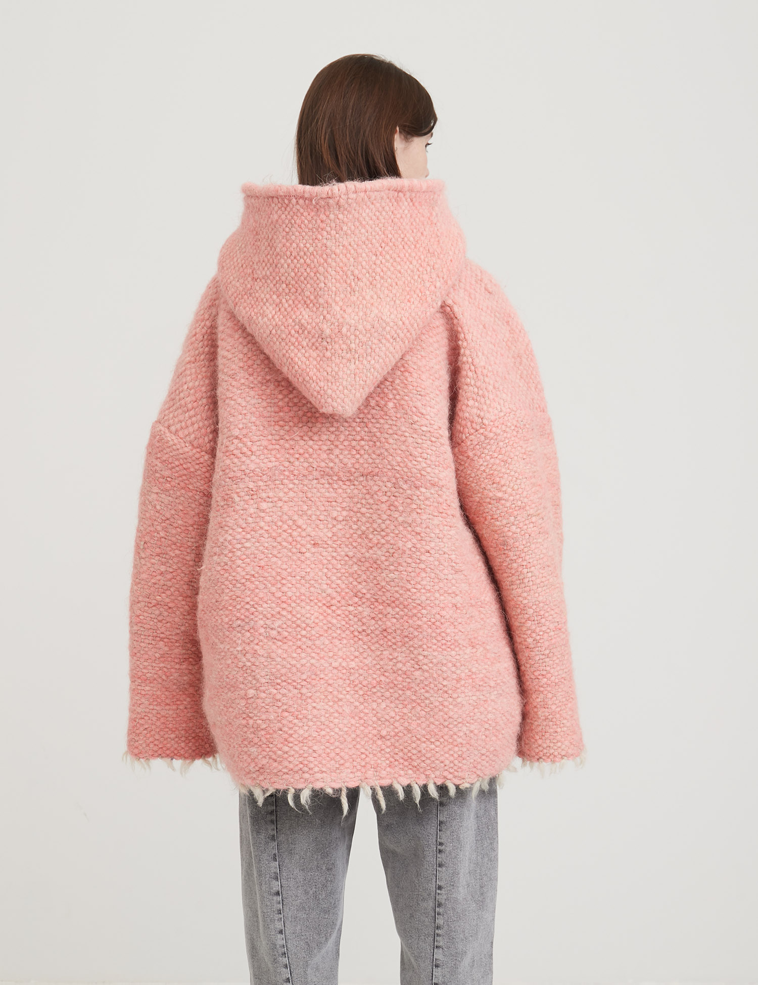 Картинка Жіноча рожева куртка з вовни