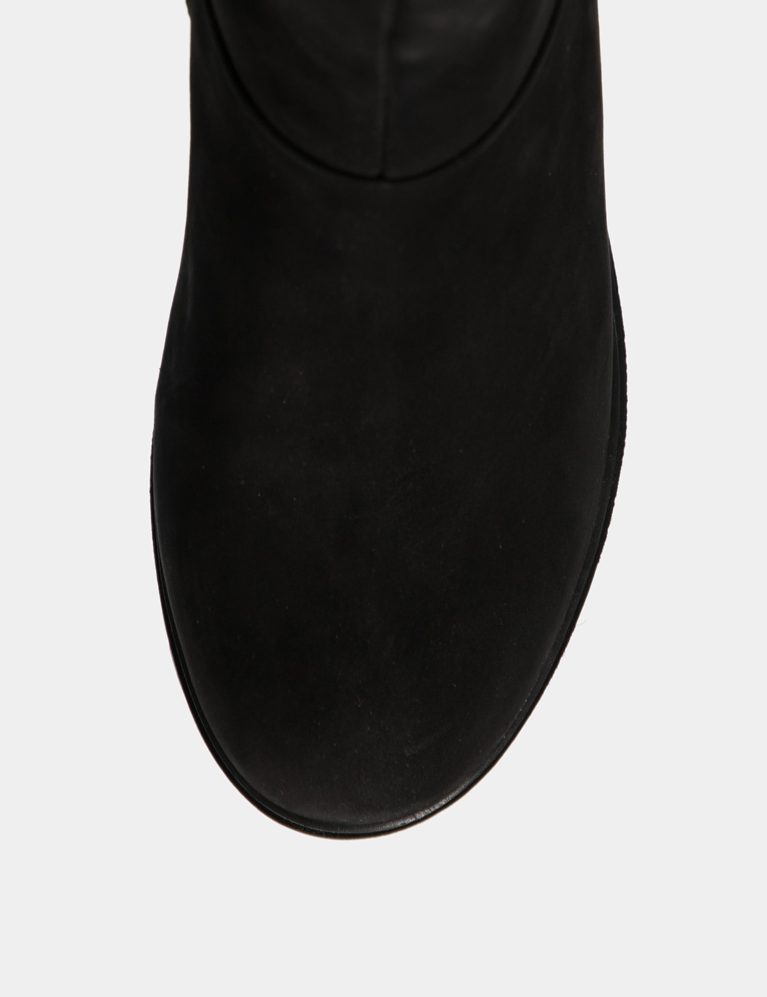 Картинка Жіночі чорні нубукові чоботи