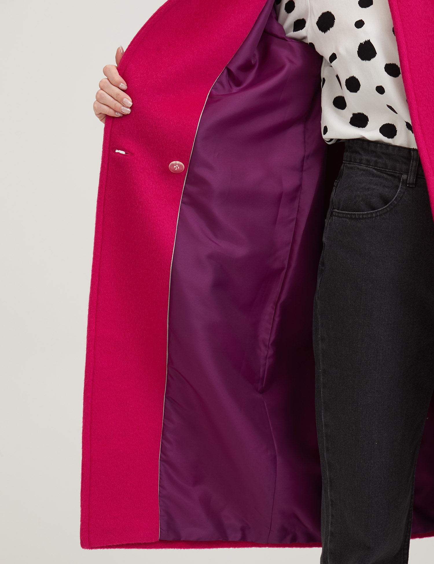 Картинка Жіноче рожеве пальто з поясом