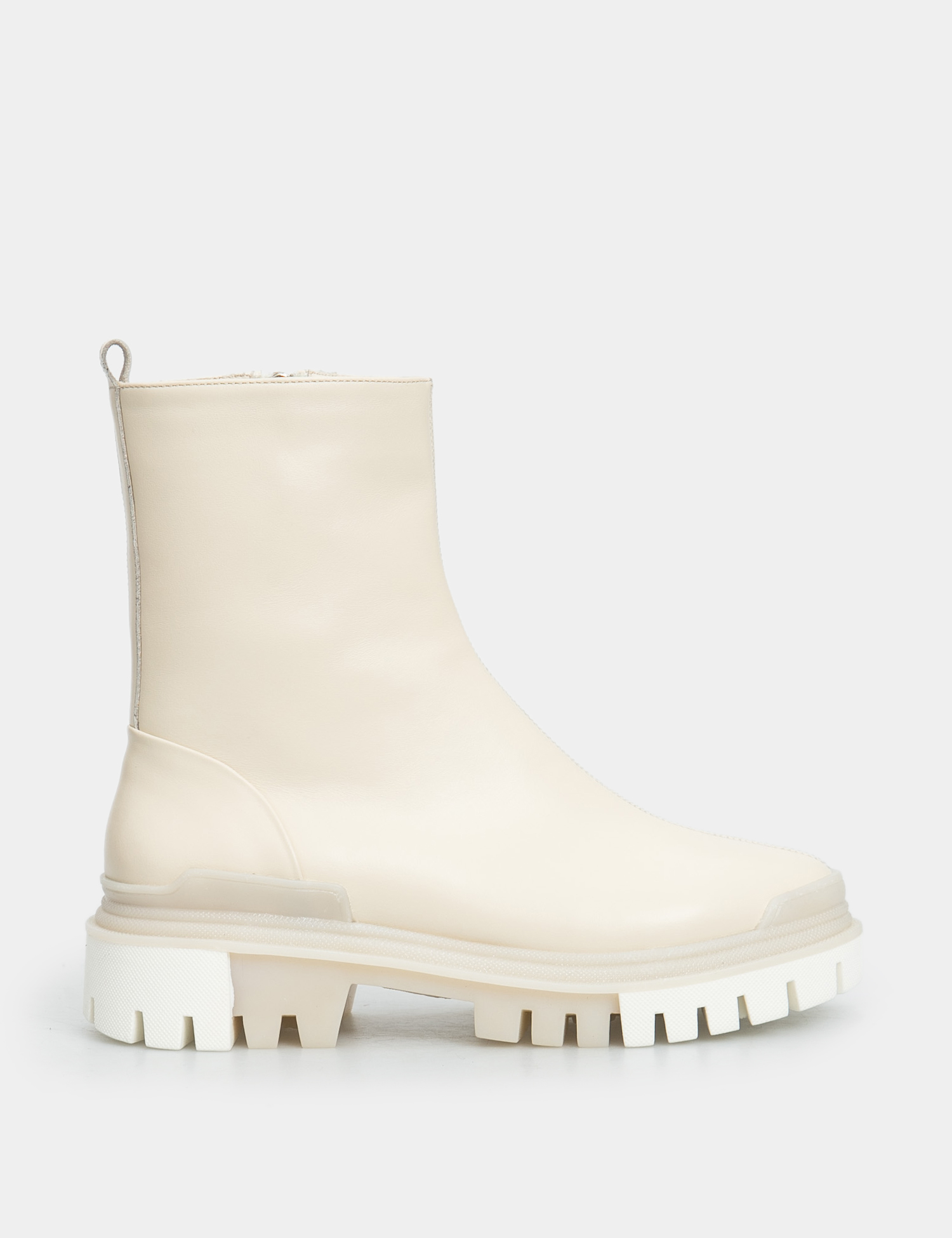 Картинка Жіночі білі шкіряні черевики