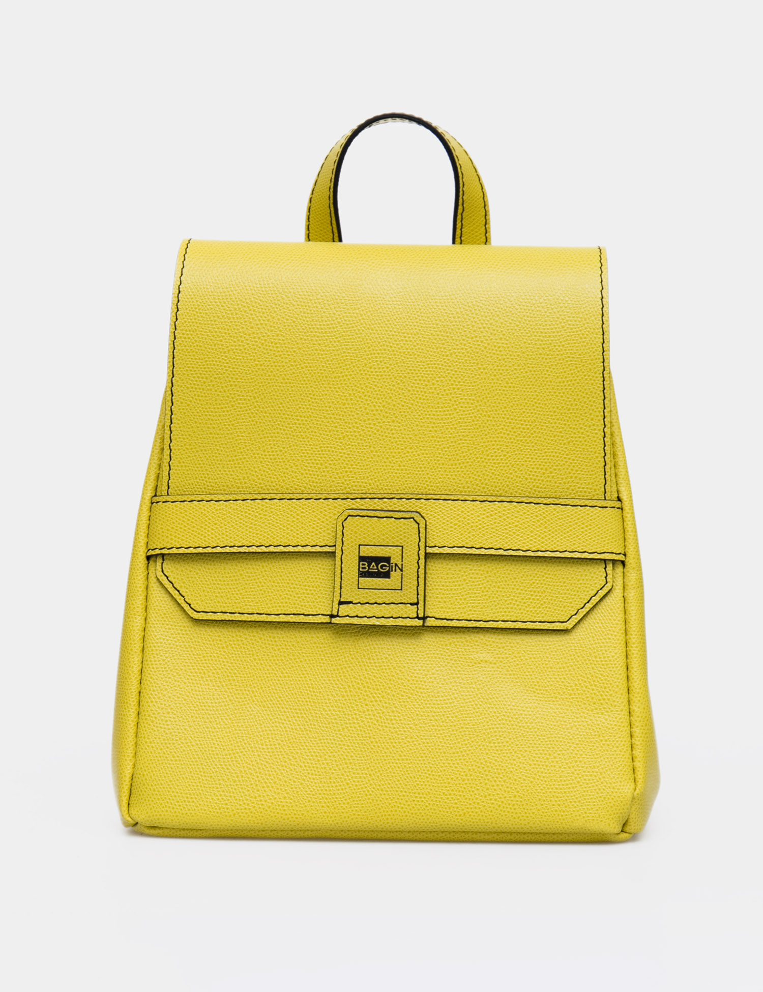 Картинка Жіночий жовтий шкіряний рюкзак