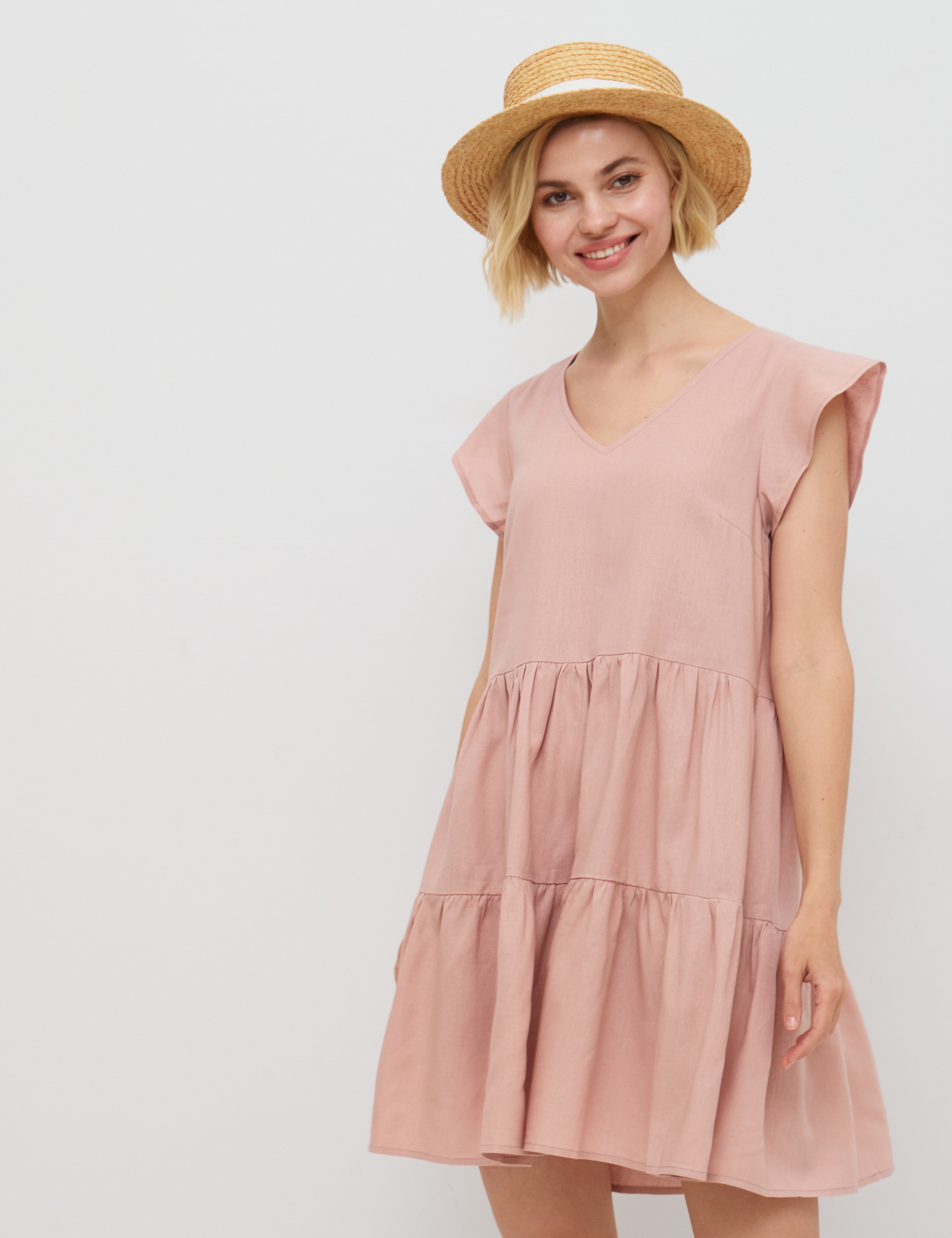 Картинка Рожева лляна сукня