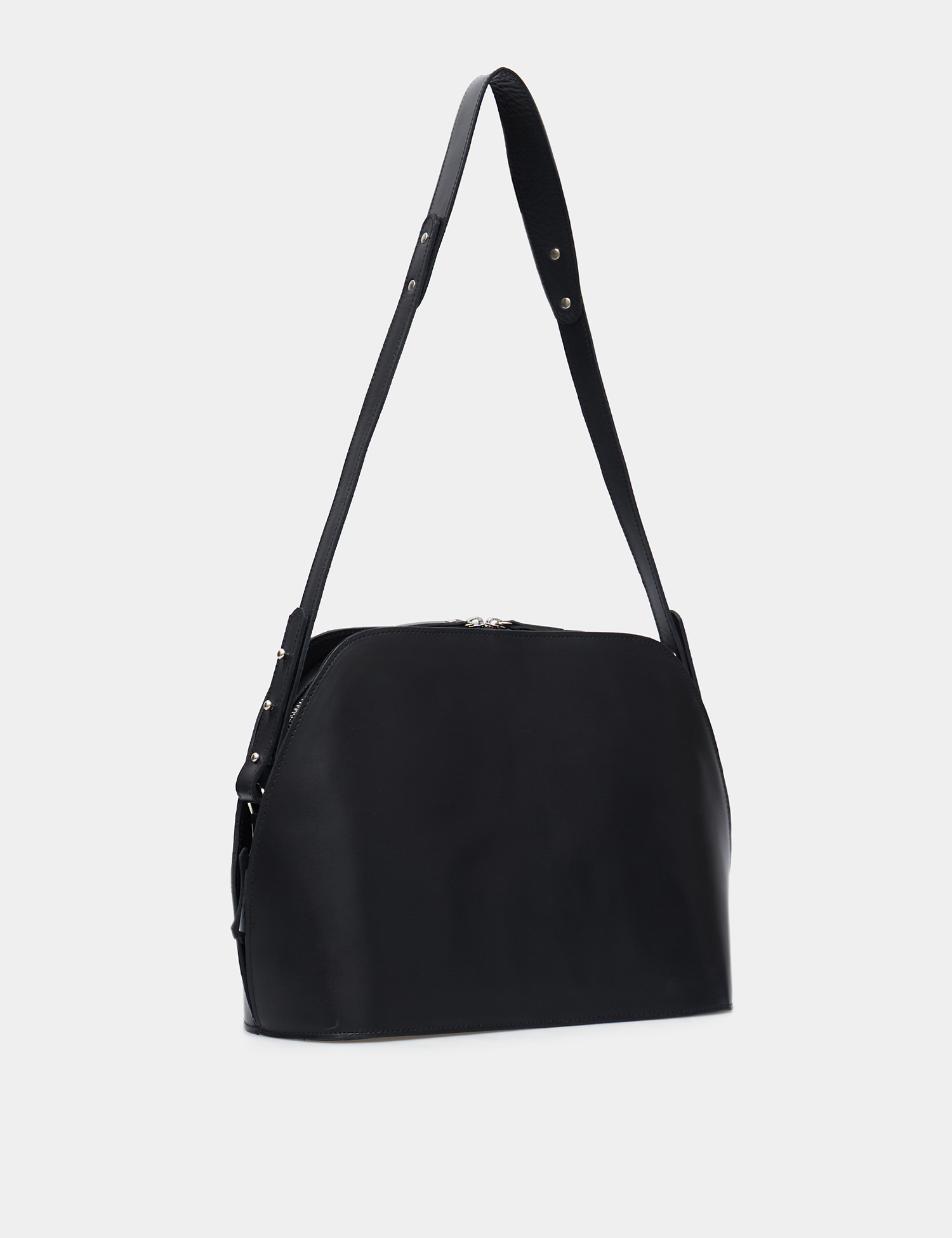 Картинка Чорна шкіряна сумка