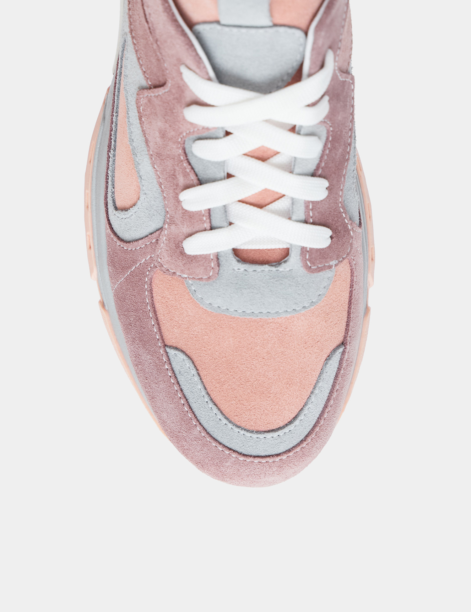 Картинка Жіночі бежеві замшеві кросівки