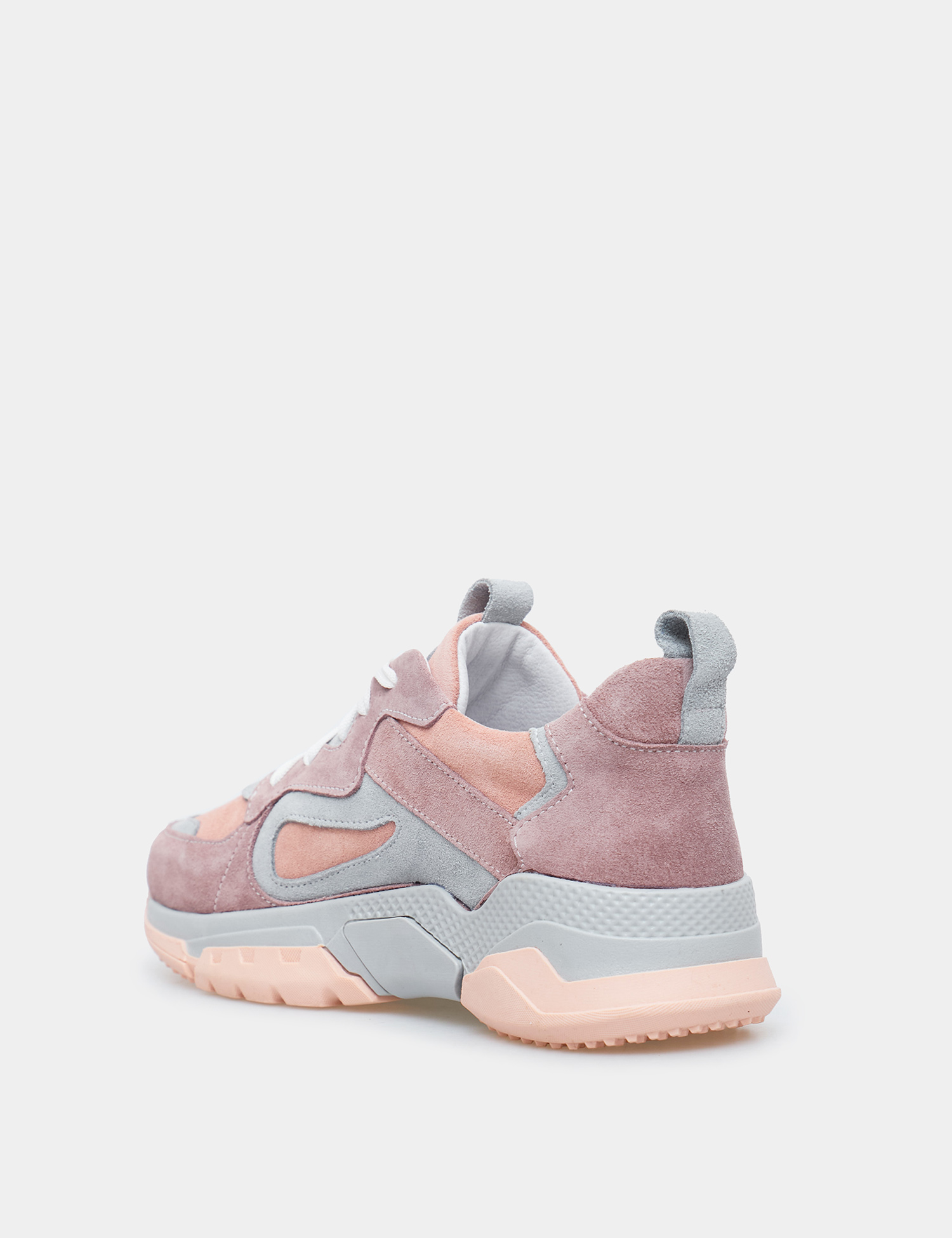 Картинка Жіночі бежеві замшеві кросівки