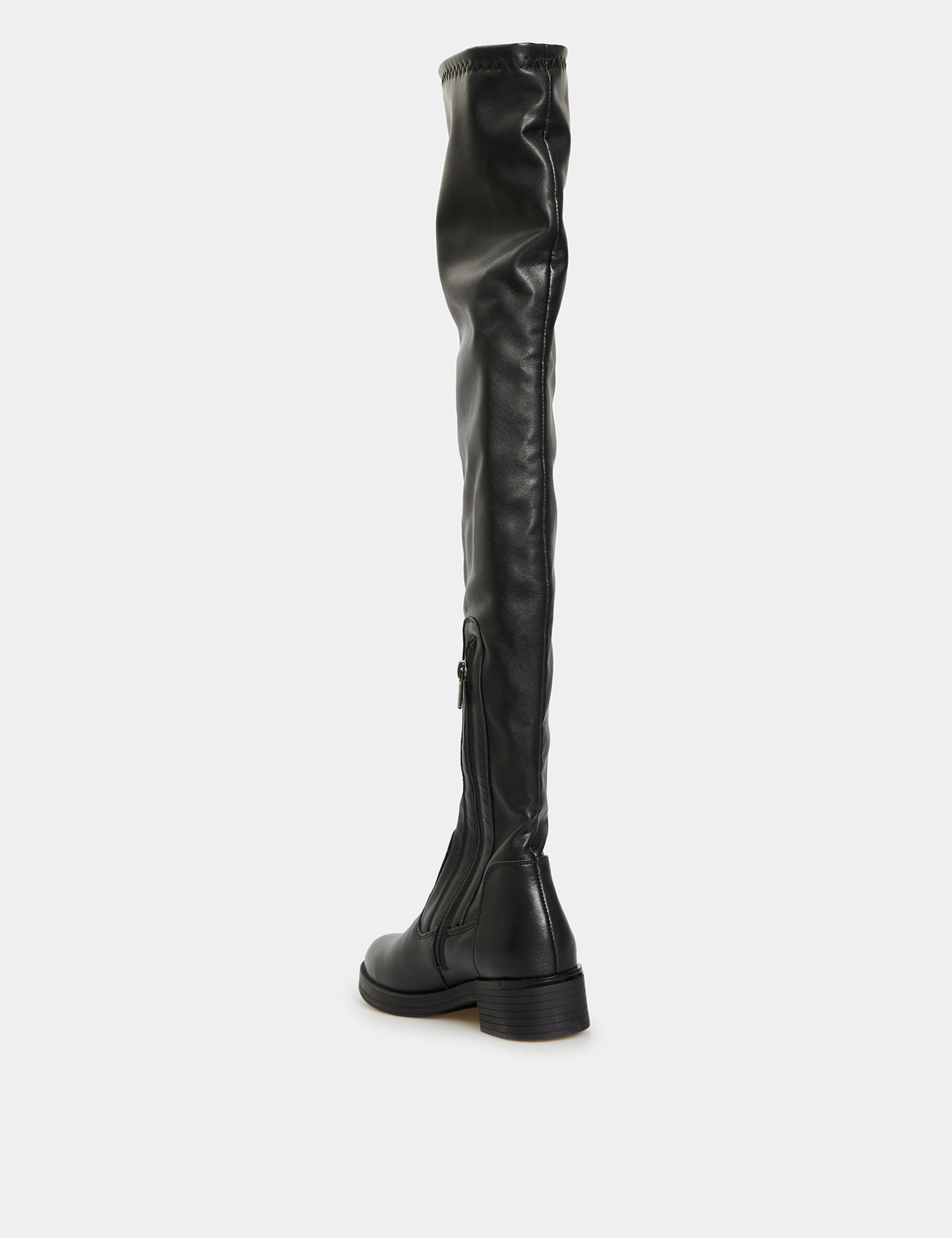 Картинка Жіночі чорні шкіряні чоботи