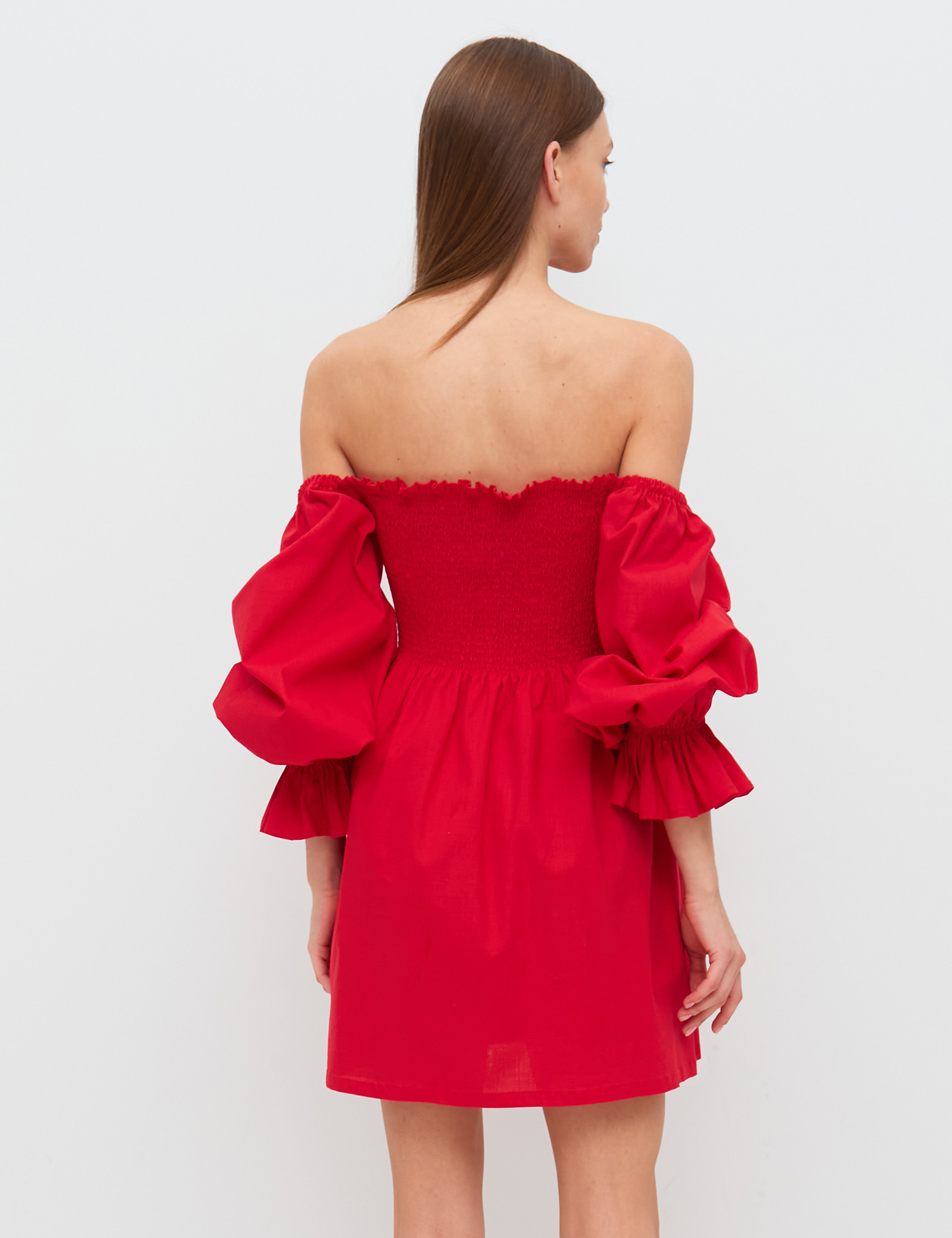 Картинка Червона лляна сукня