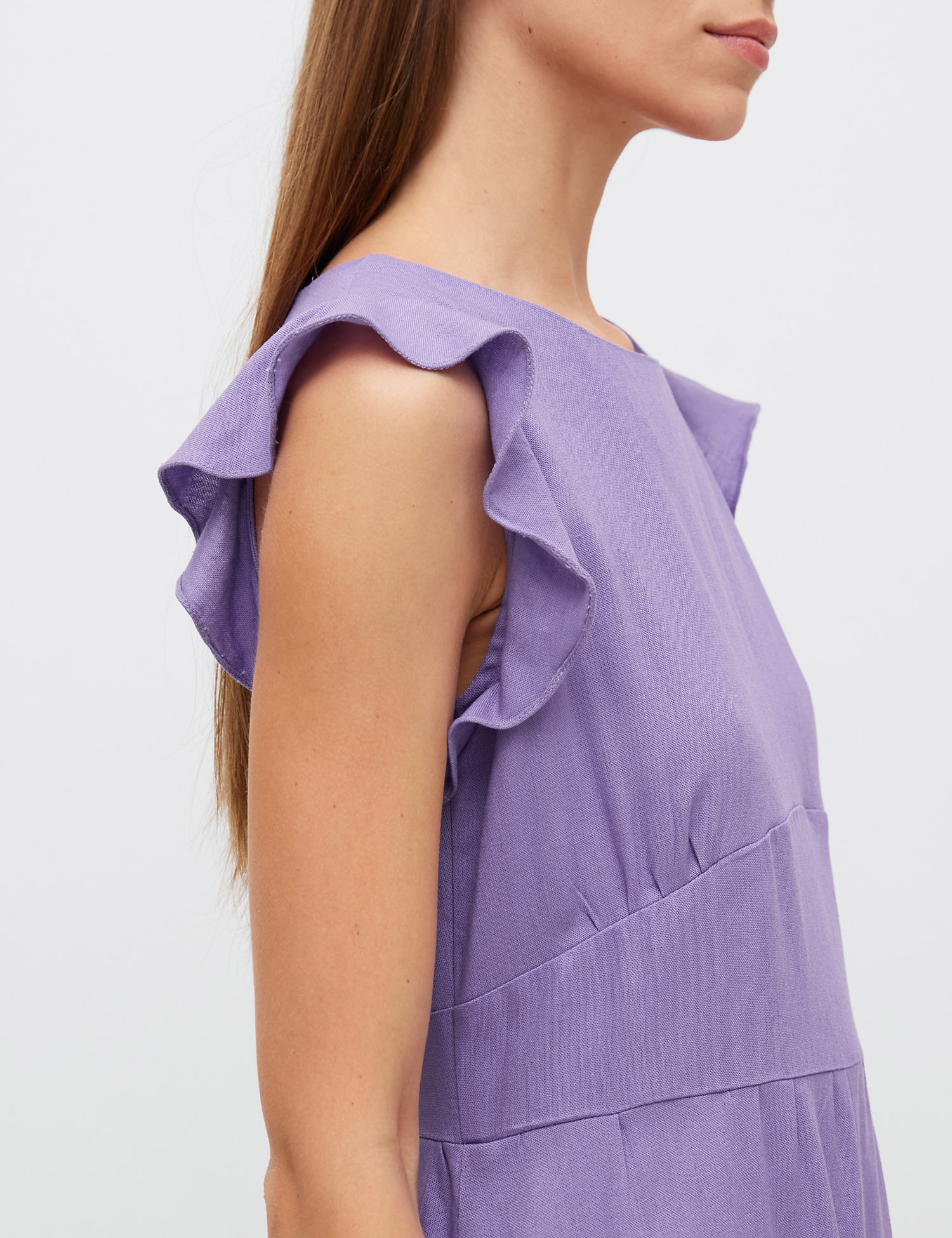 Картинка Фіолетова лляна сукня
