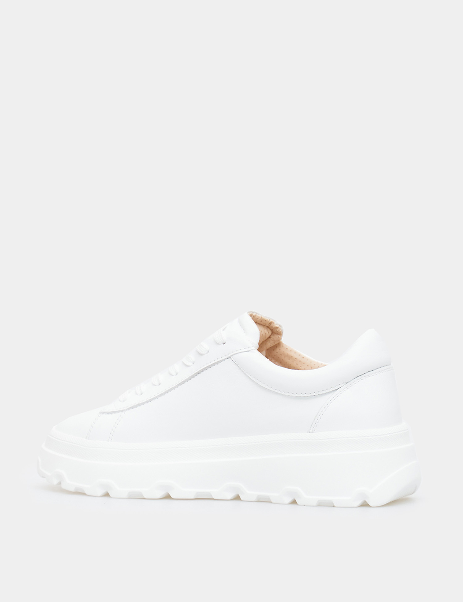 Картинка Жіночі білі шкіряні кросівки