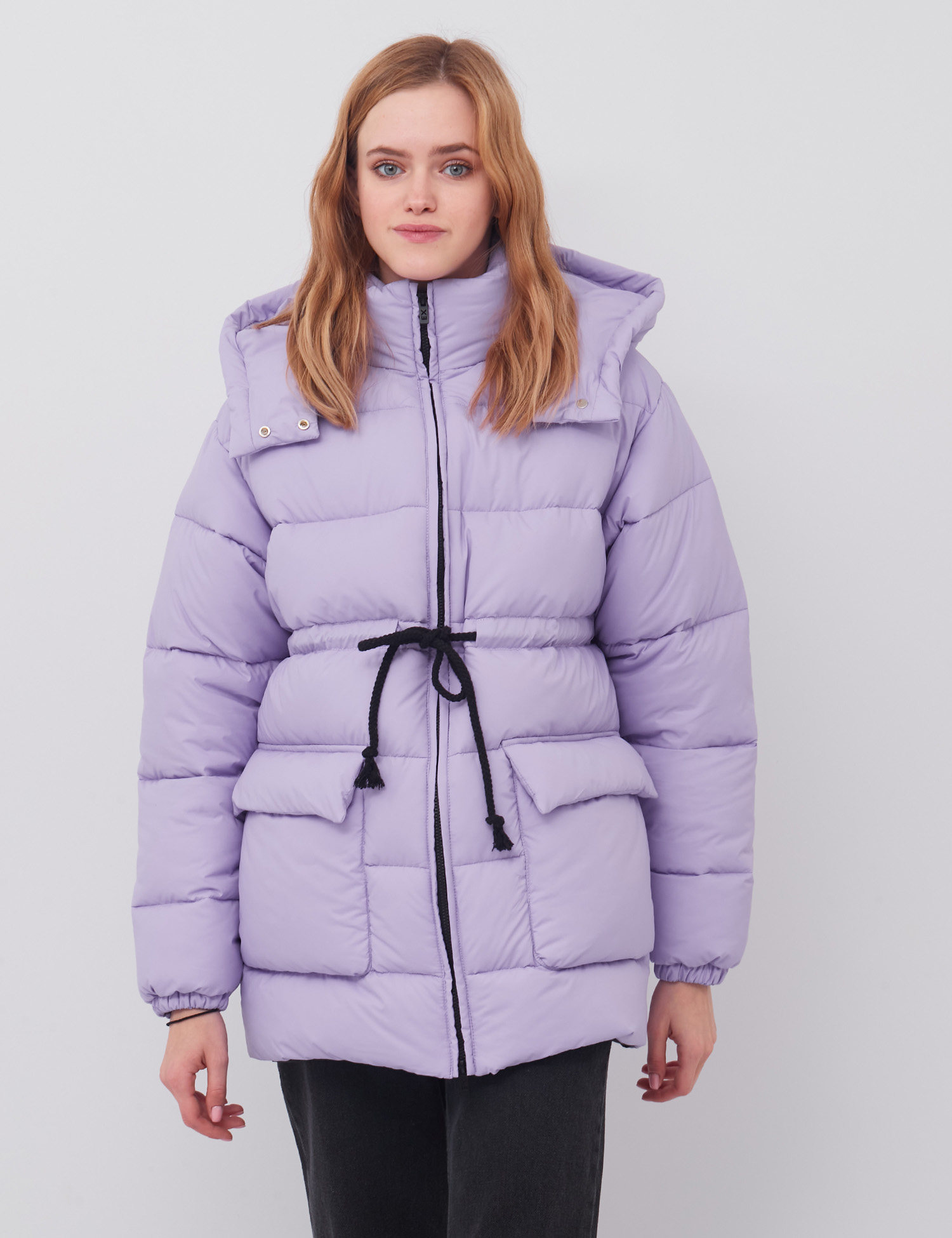Картинка Жіноча фіолетова стьобана куртка