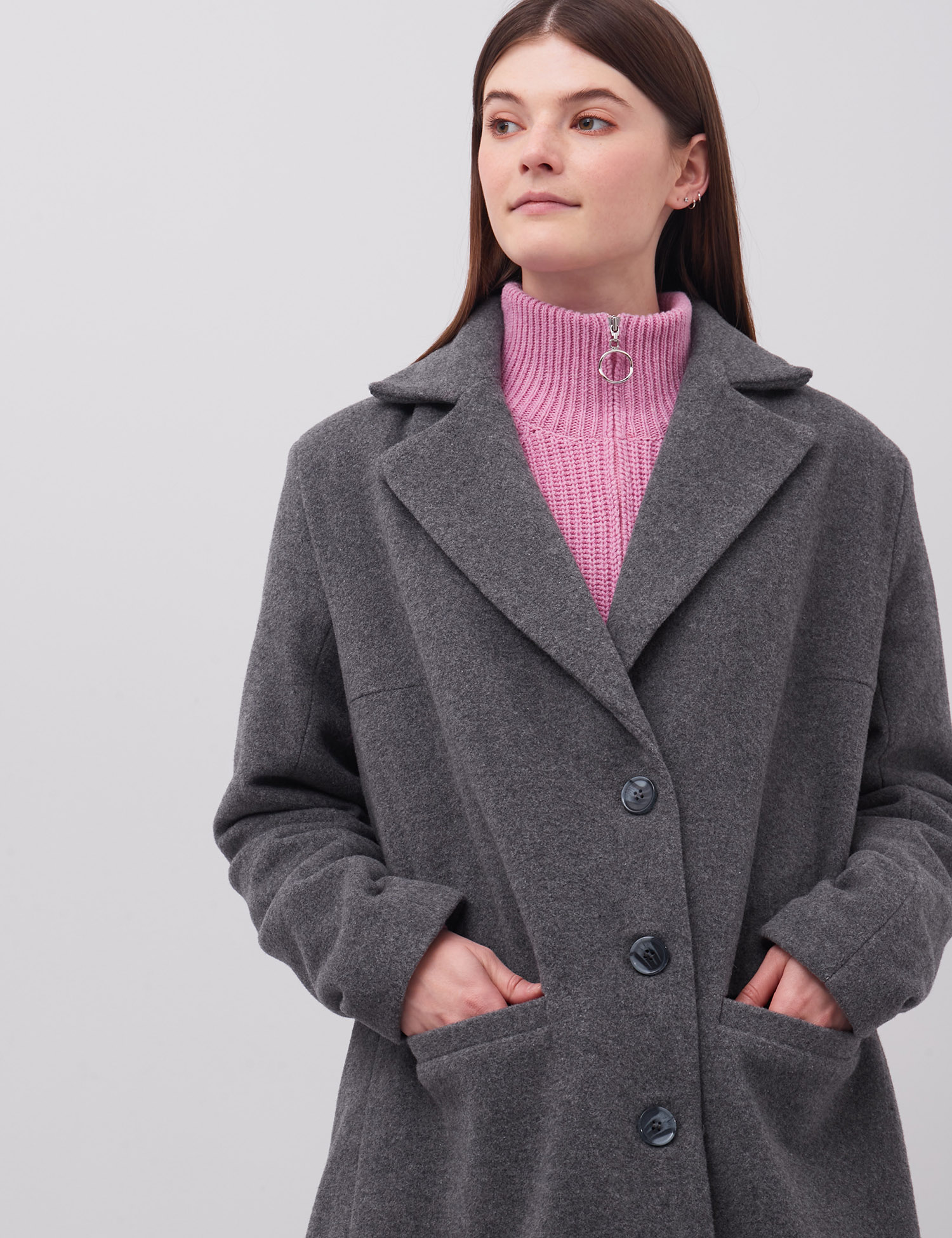 Картинка Жіноче сіре пальто