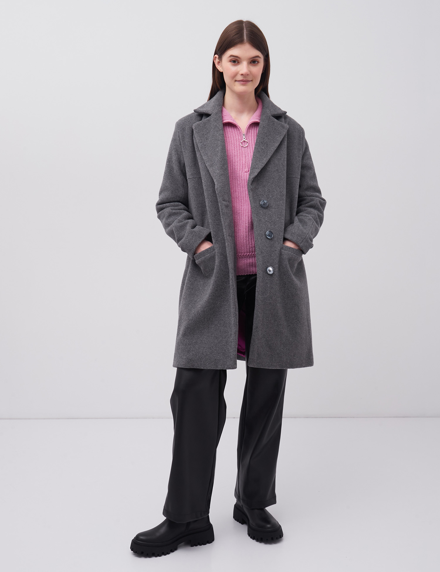 Картинка Жіноче сіре пальто