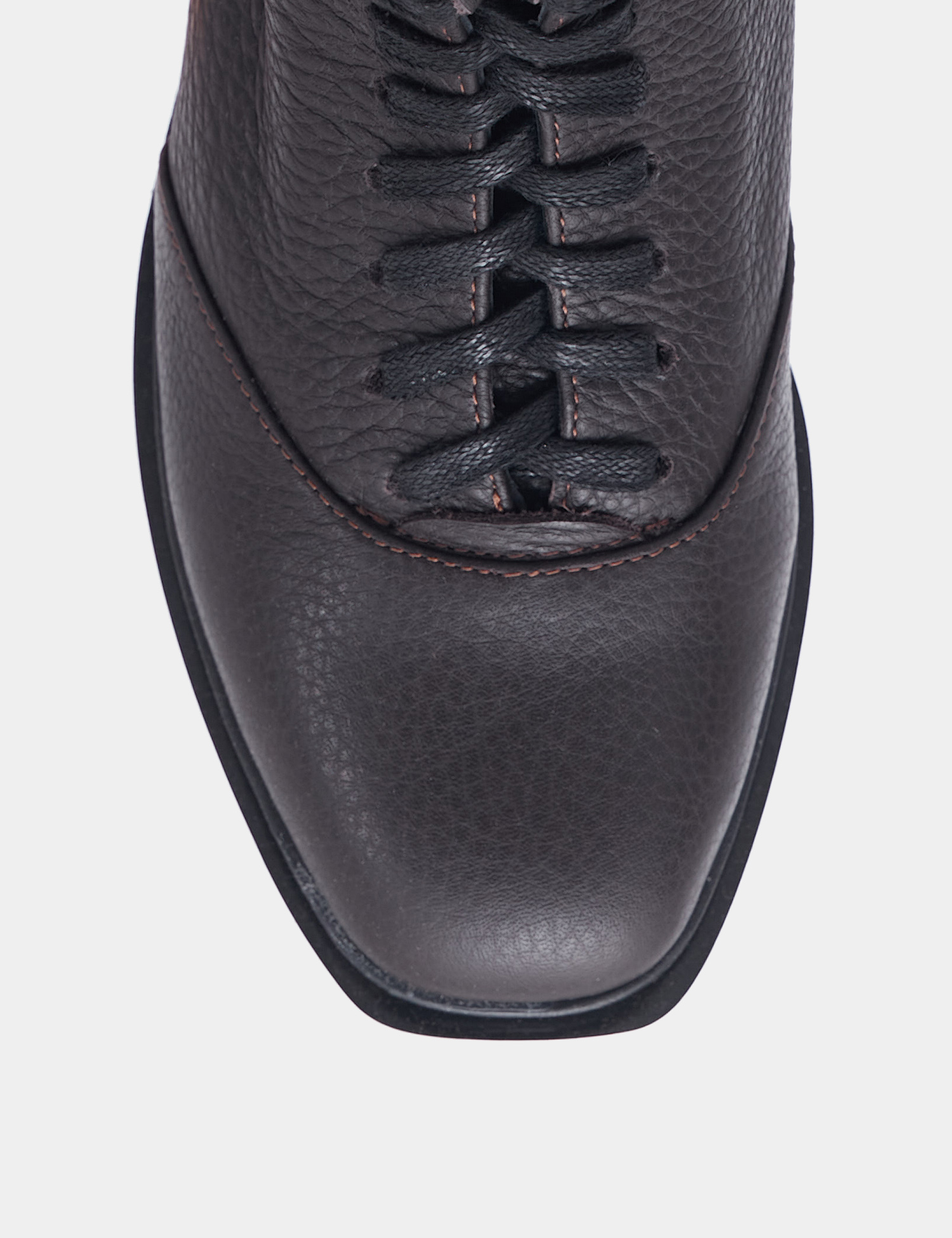 Картинка Жіночі темно-коричневі шкіряні черевики