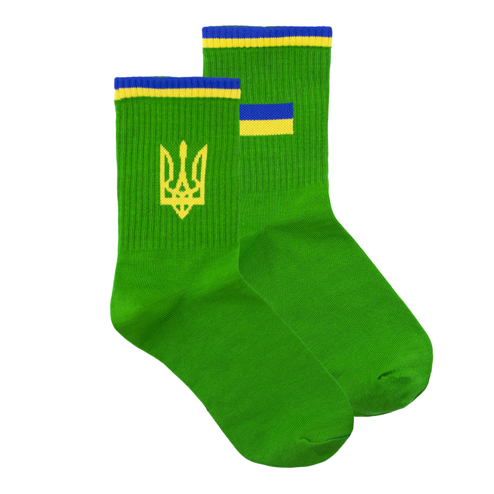 Картинка Шкарпетки зелені з принтом