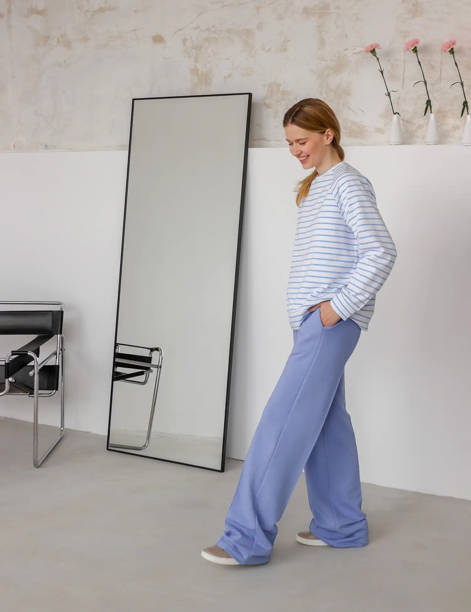 Картинка Штани блакитні прямі