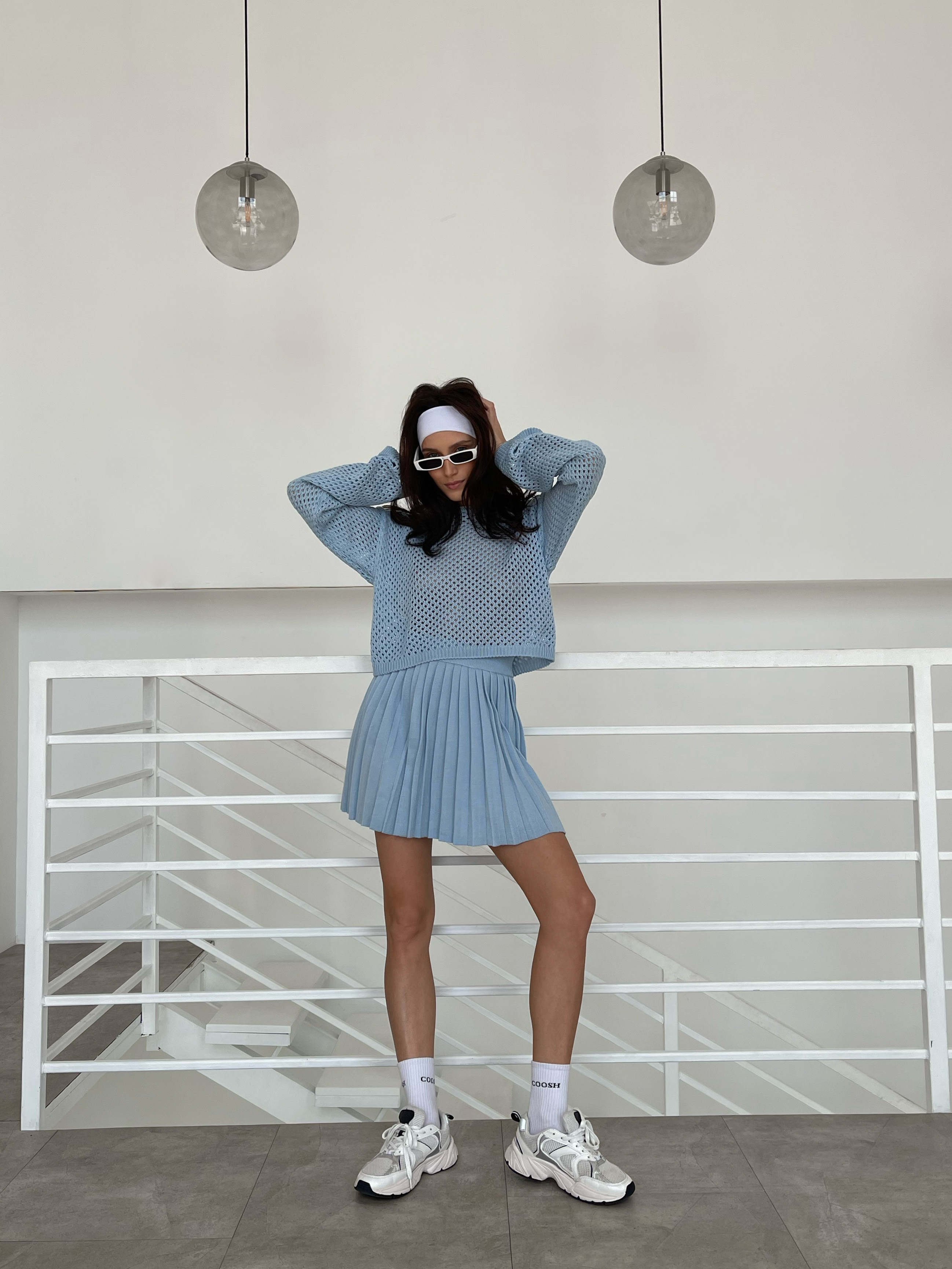 Картинка Спідниця міні блакитна