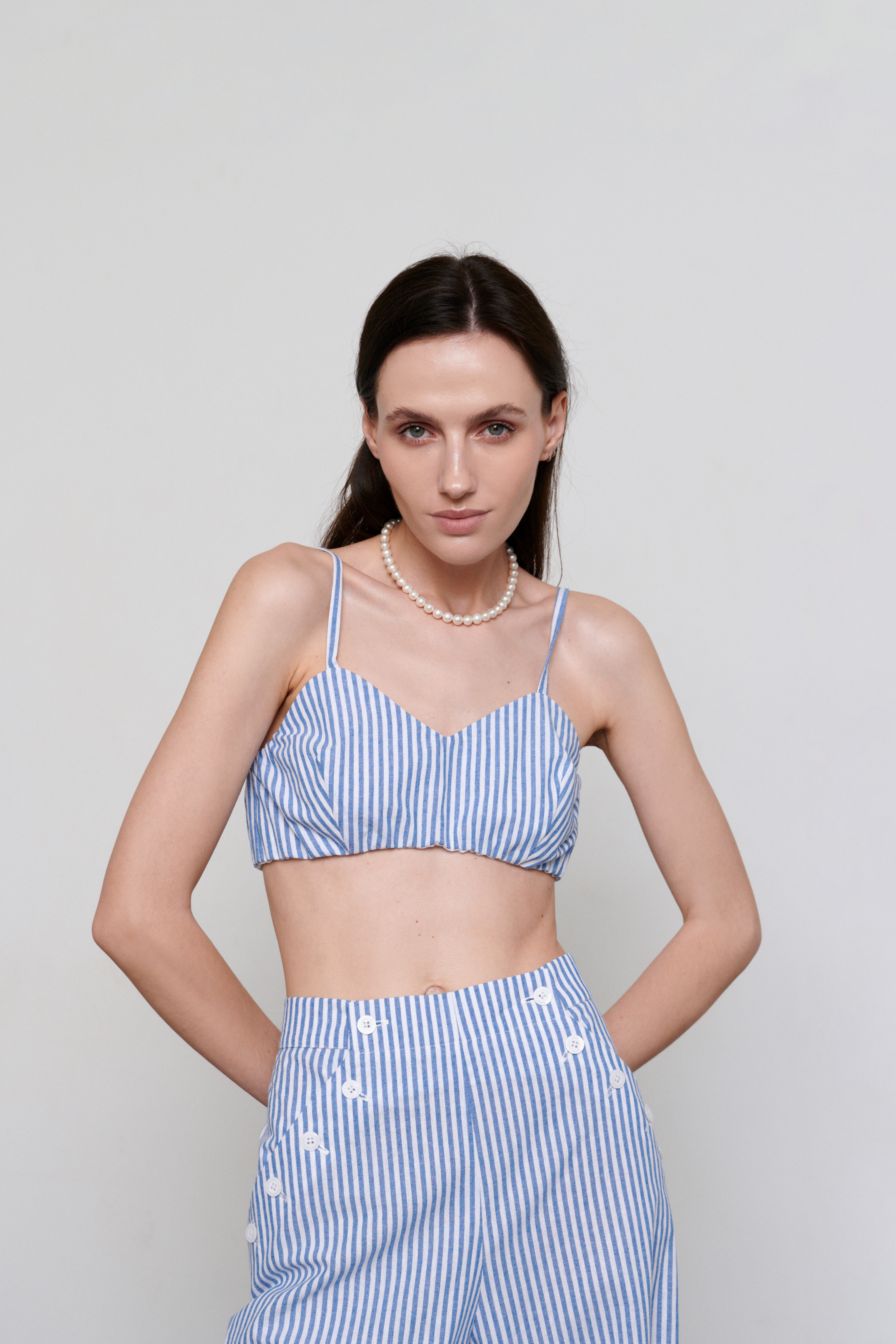 Картинка Синьо-білий топ