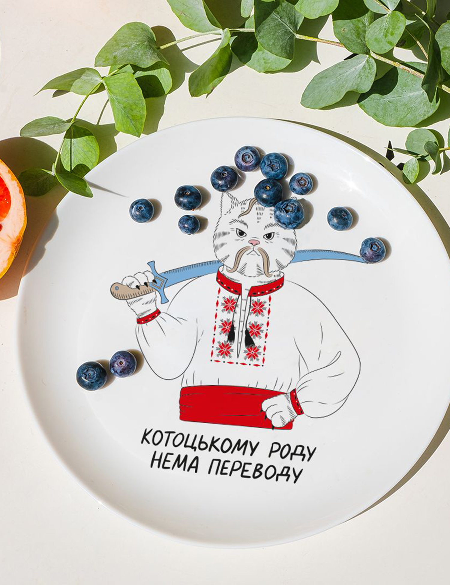 Картинка Тарілка "Кіт - козак"